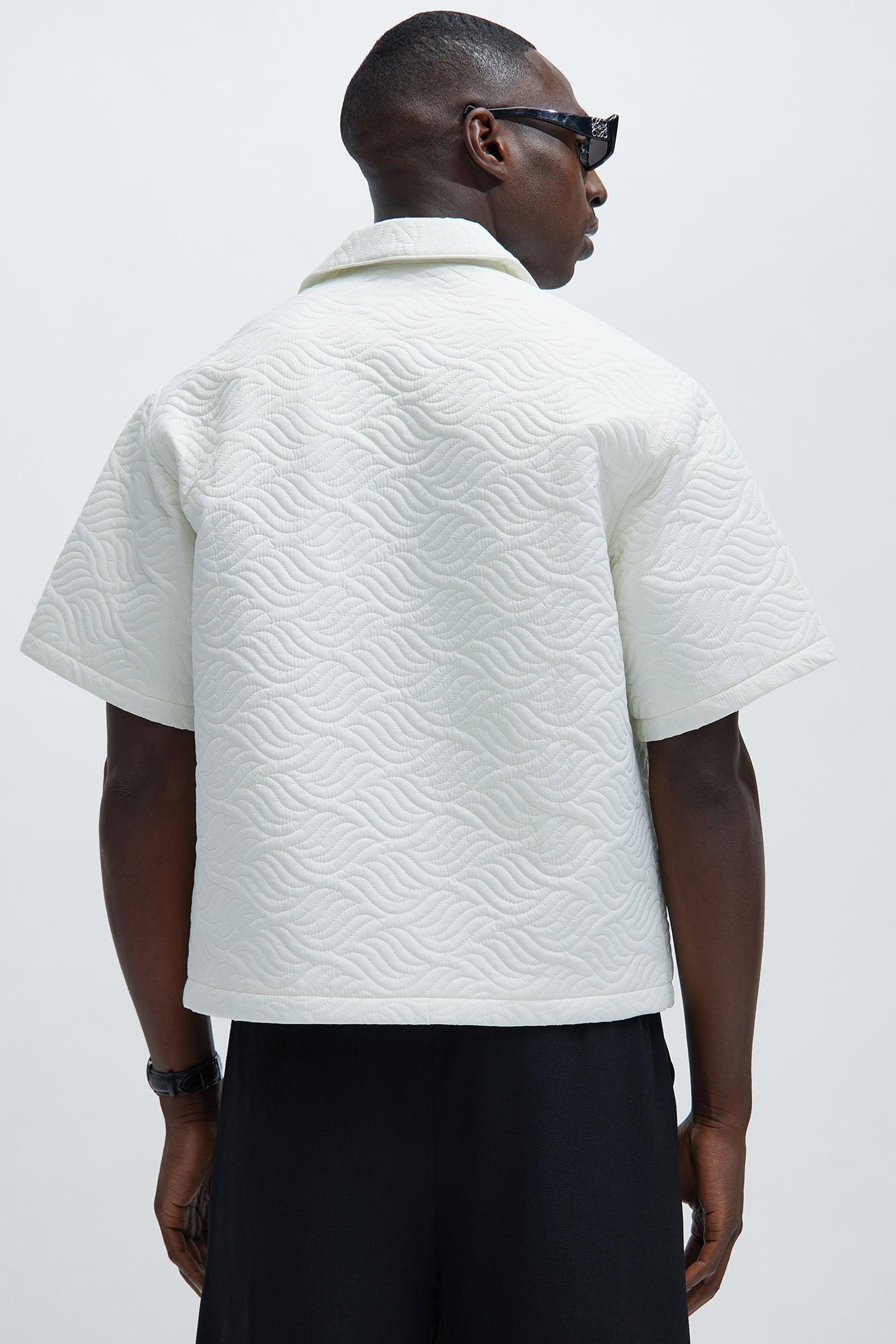 Java Quilted Nylon Shirt - White Product Image