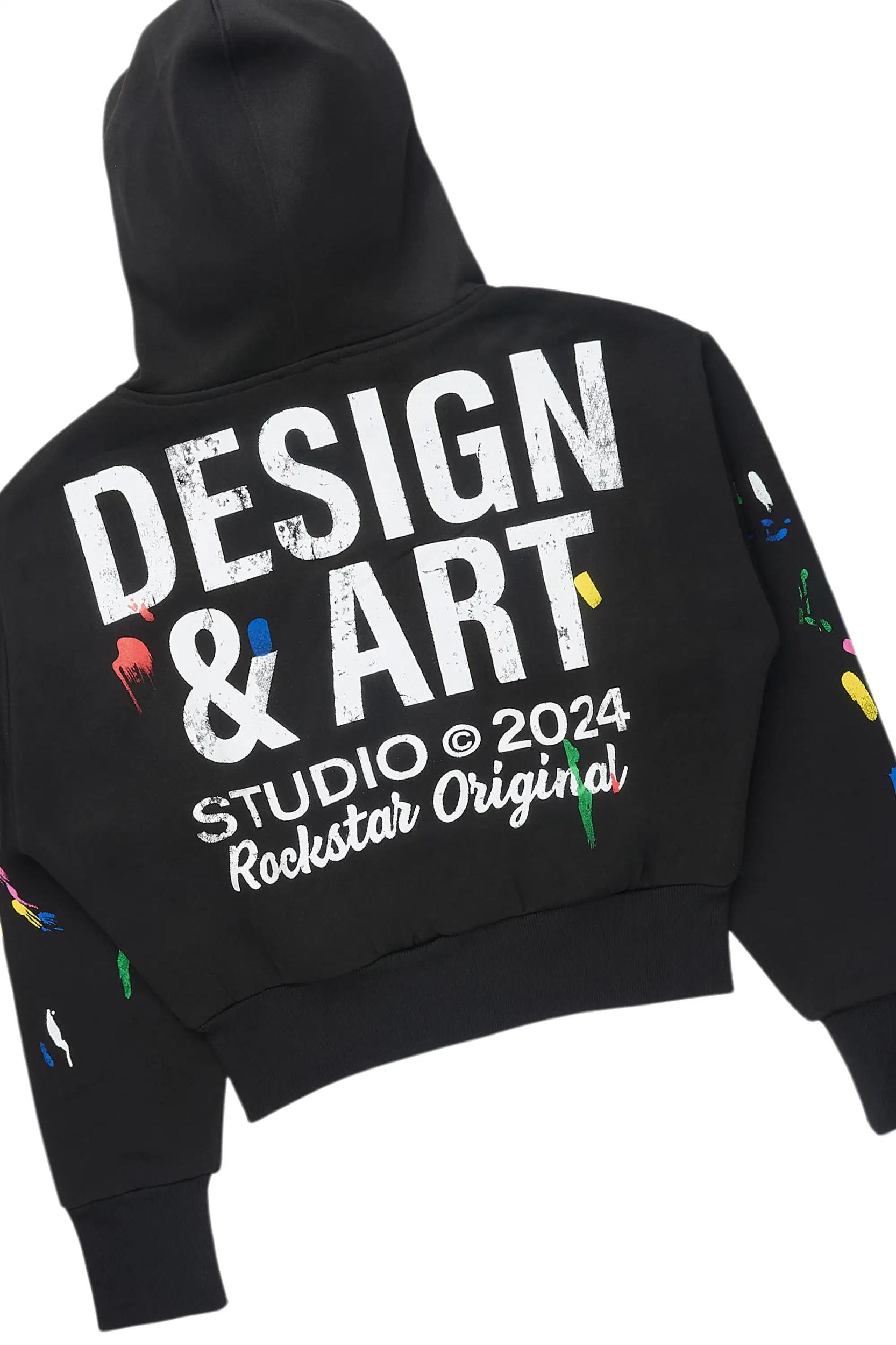 Kristiane Black Crop Super Stacked Trackset Female Product Image