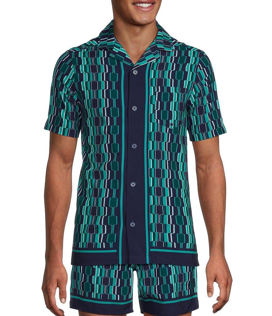Murano Mod Stripe Short Sleeve Cabana Woven Shirt Product Image