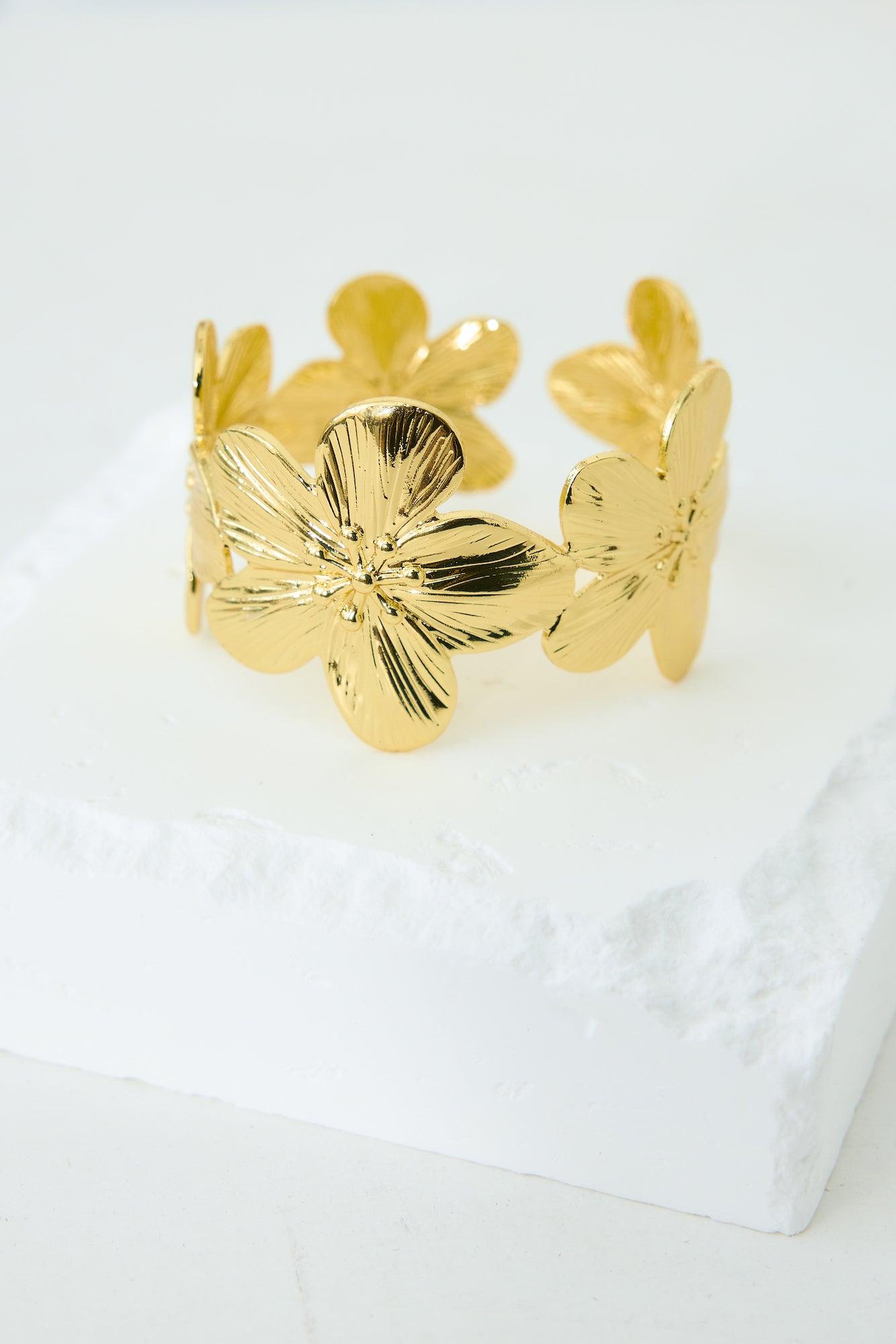 Petal Kisses Cuff Bracelet Gold Product Image