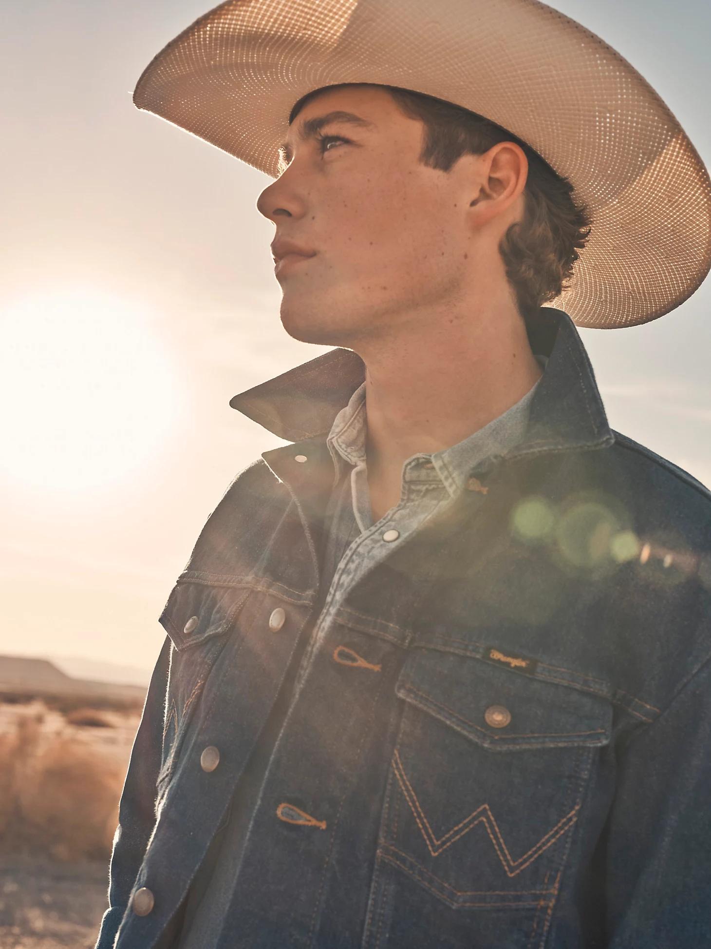 Wrangler® Cowboy Cut® Unlined Denim Jacket | Men's JACKETS & OUTERWEAR | Wrangler® Product Image