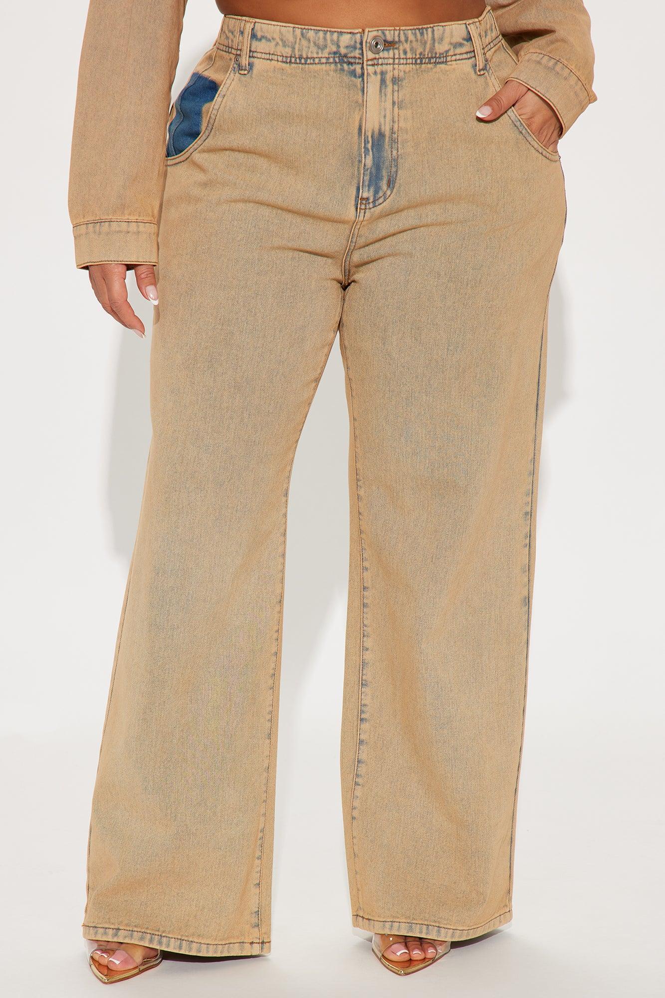 Big Attraction Tinted Baggy Jeans - Mocha Product Image