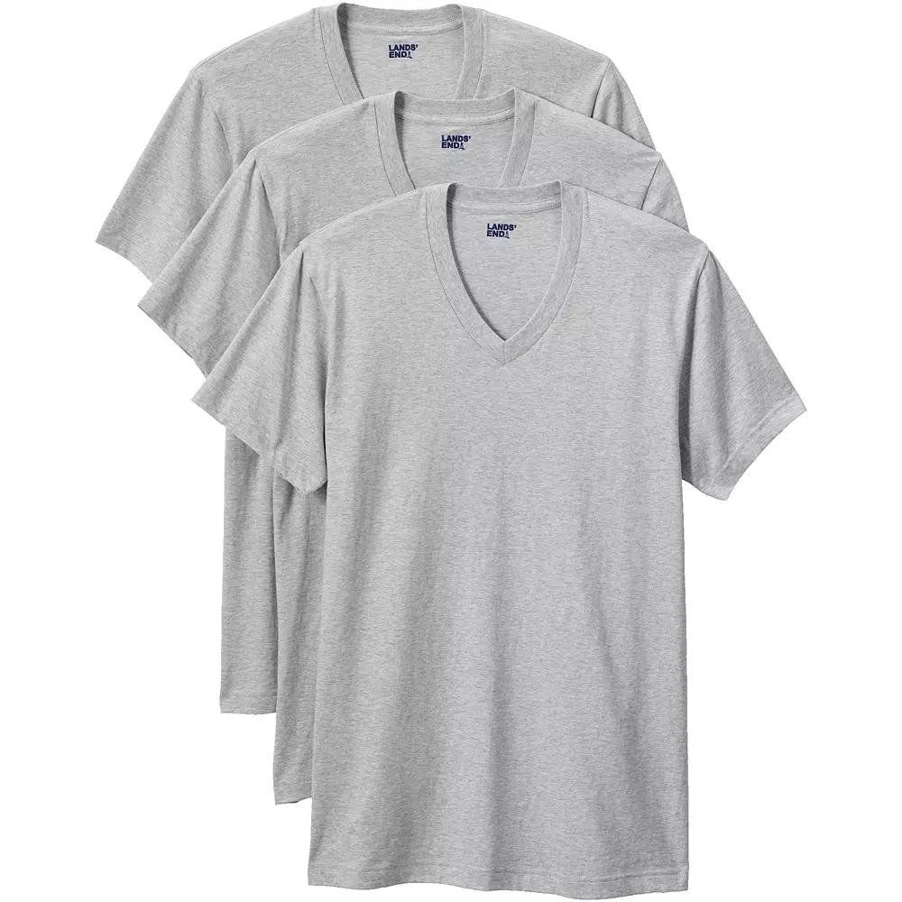 Big & Tall Lands' End V-Neck Undershirt 3 Pack, Men's,  Product Image