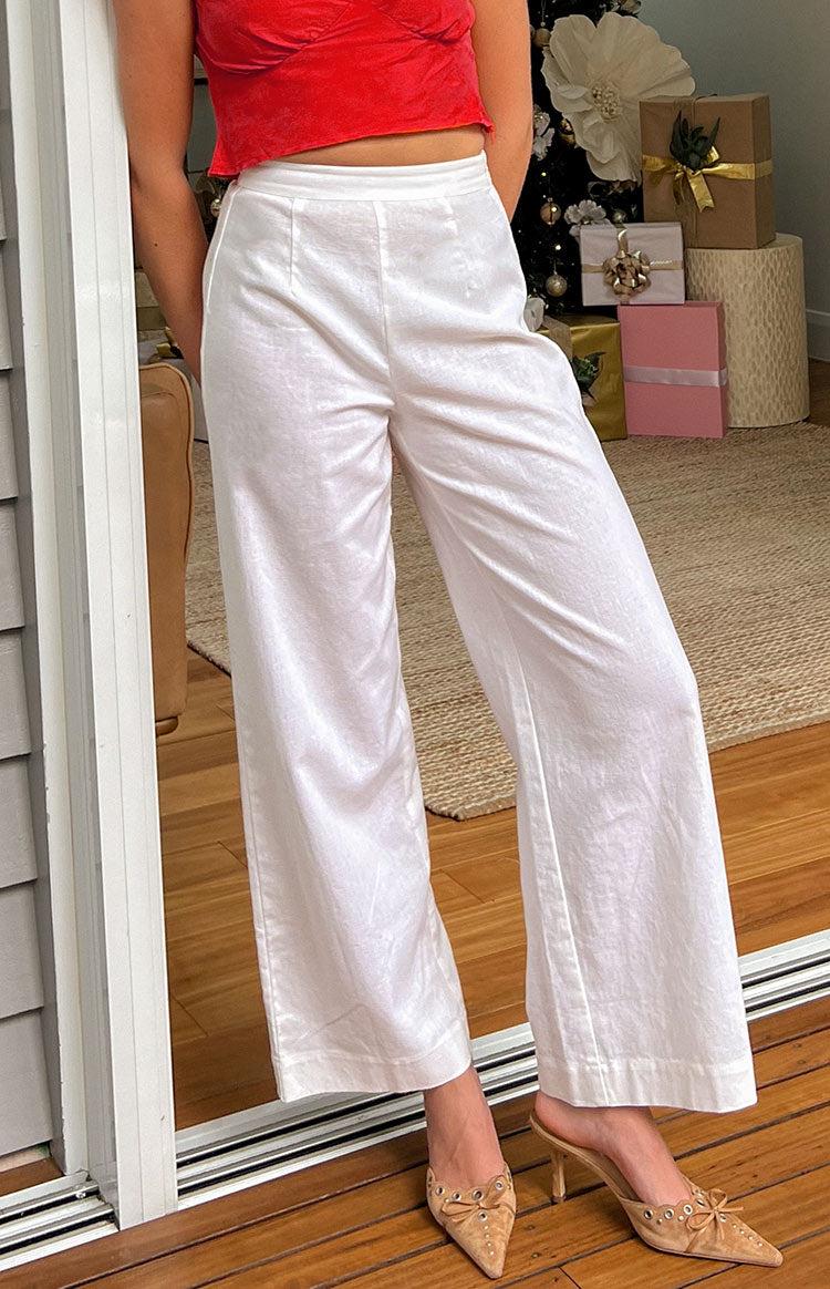 Julian Linen Pants White Product Image