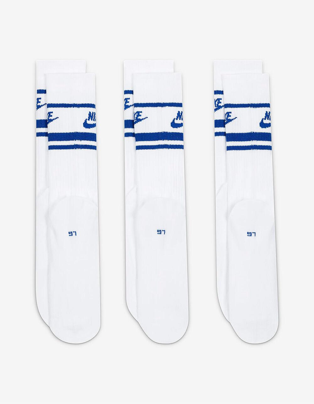 NIKE Sportswear Dri-FIT Everyday Essential 3 Pack Mens Crew Socks - WHT/RED Product Image