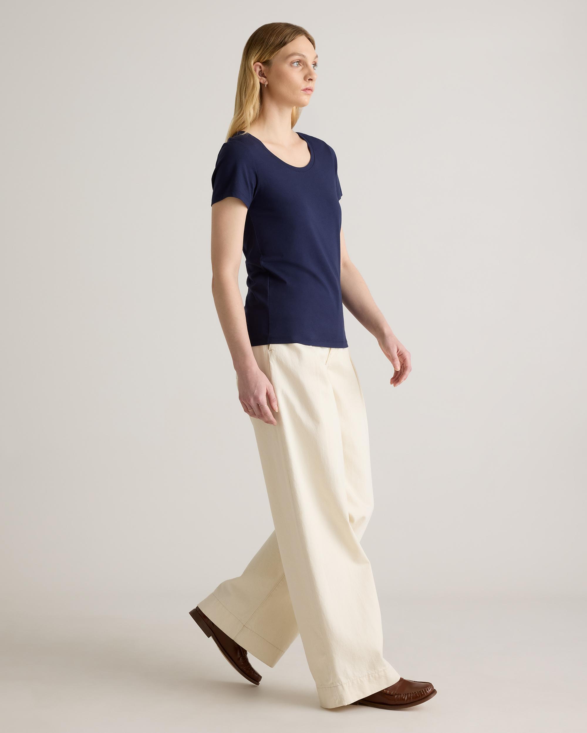 Quince | Women's Cotton Modal Crew Neck T-Shirt Size XS, Cotton/Modal Product Image