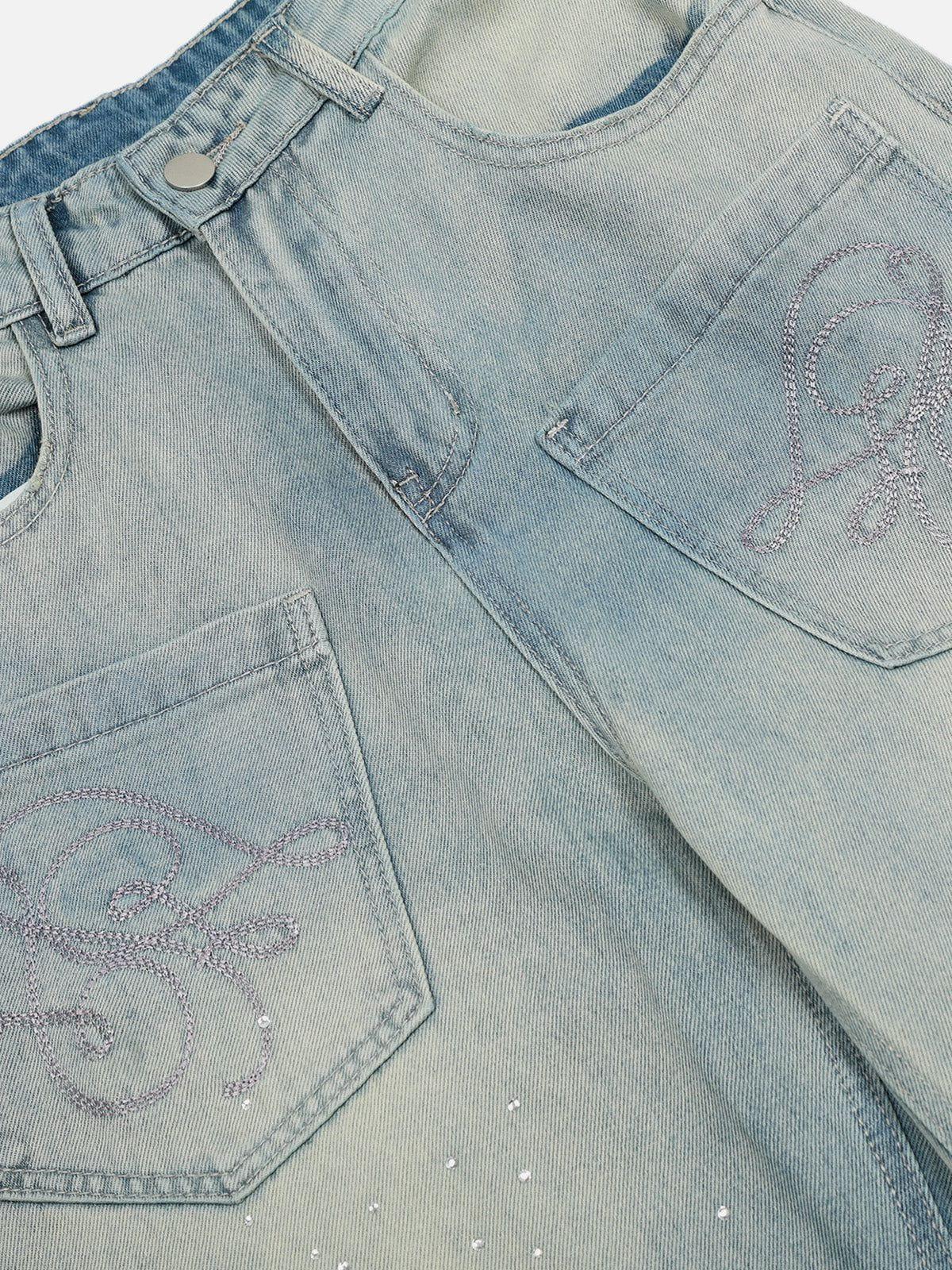 Aelfric Eden Rhinestone Barrel Jeans Product Image