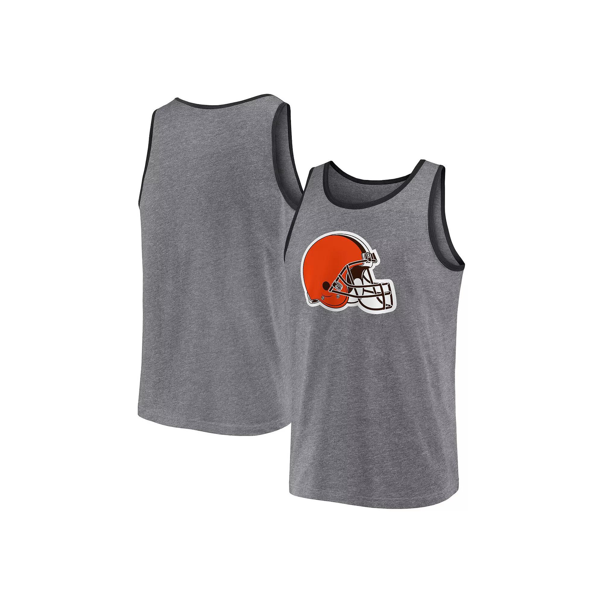 Men's Fanatics Heather Gray Cleveland Browns Primary Tank Top,  Product Image