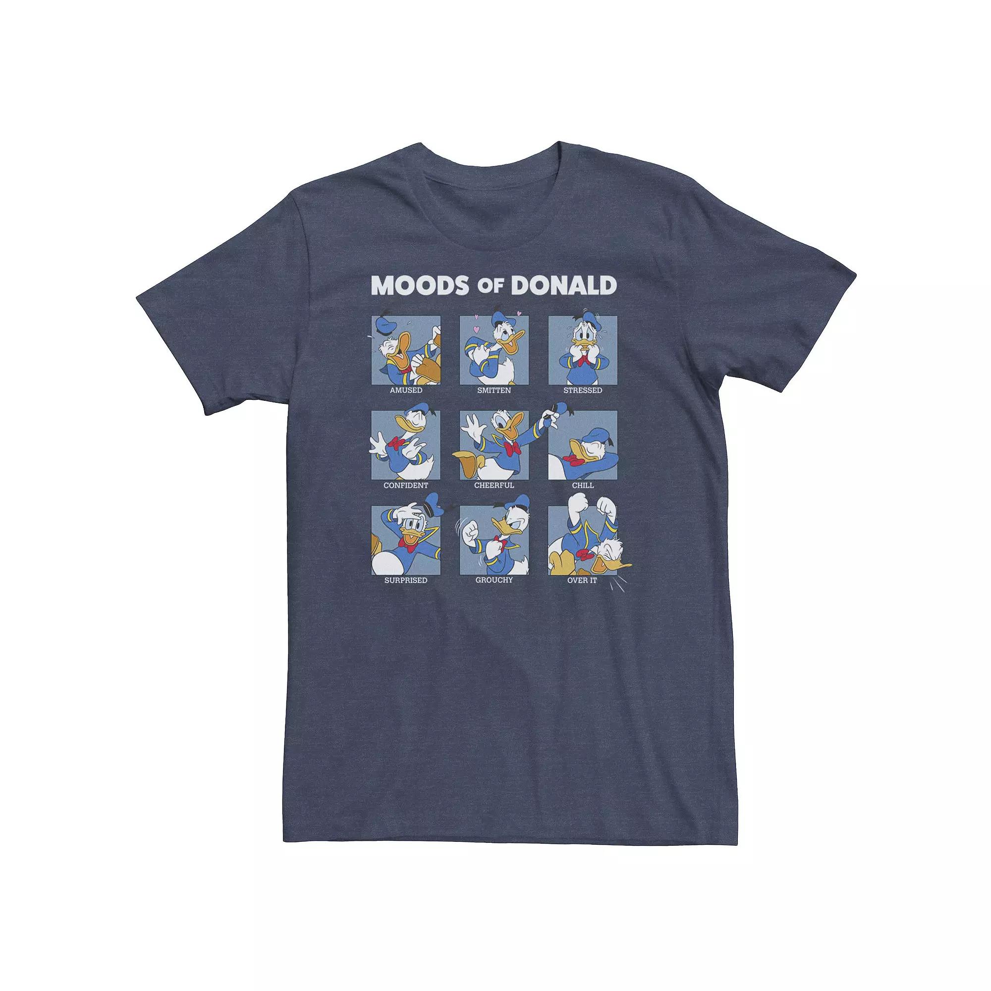 Big & Tall Disney Mickey & Friends Donald Duck Moods Box Up Tee, Men's,  Product Image