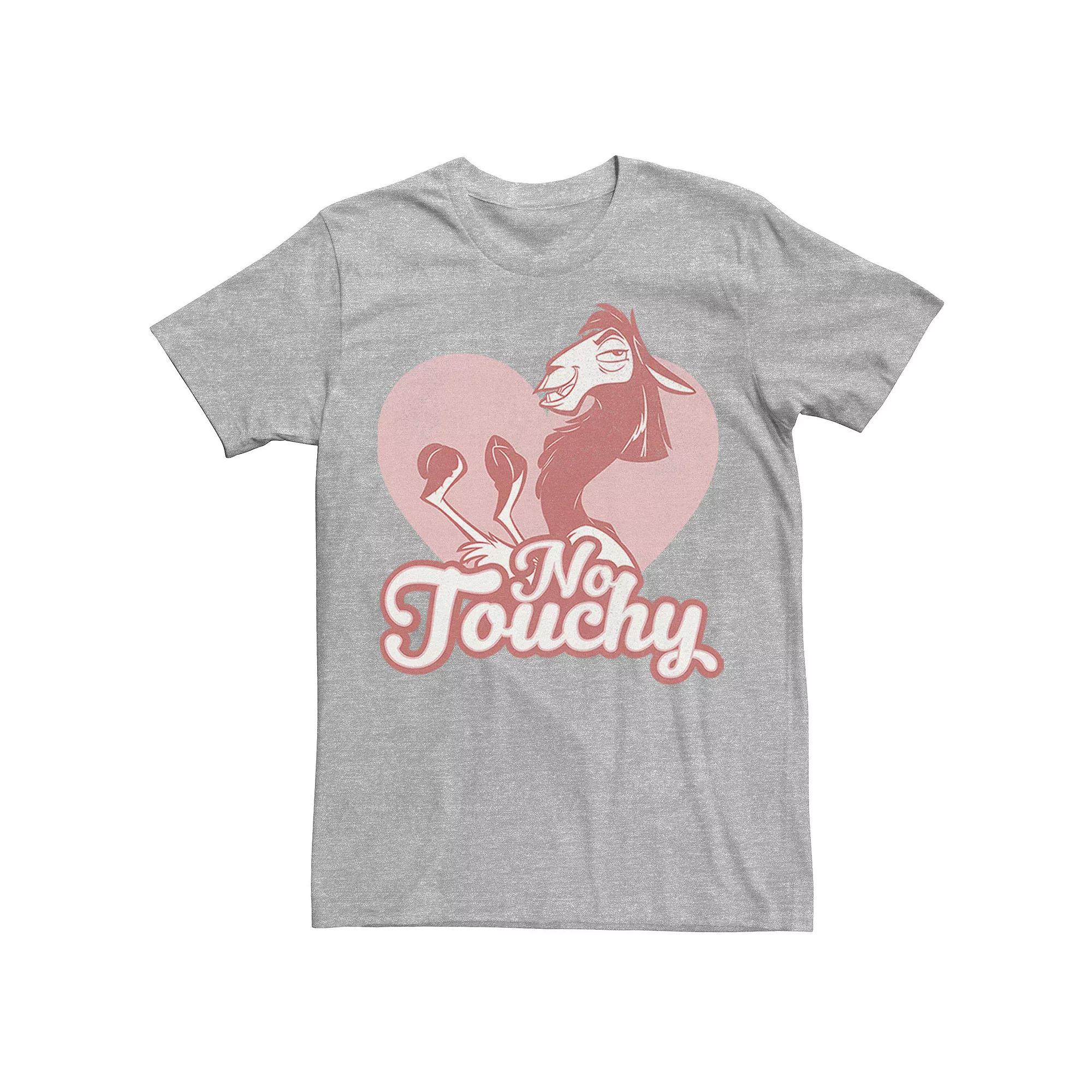 Disneys The Emperors New Groove Kuzco No Touchy Valentines Day Mens Tee Athletic Grey Product Image