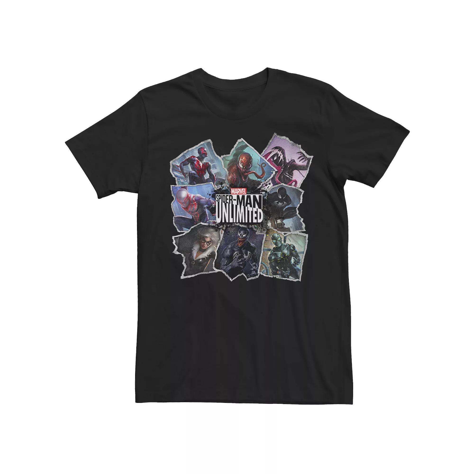 Men's Marvel Spider-Man Unlimited Page Tear Out Tee,  Product Image