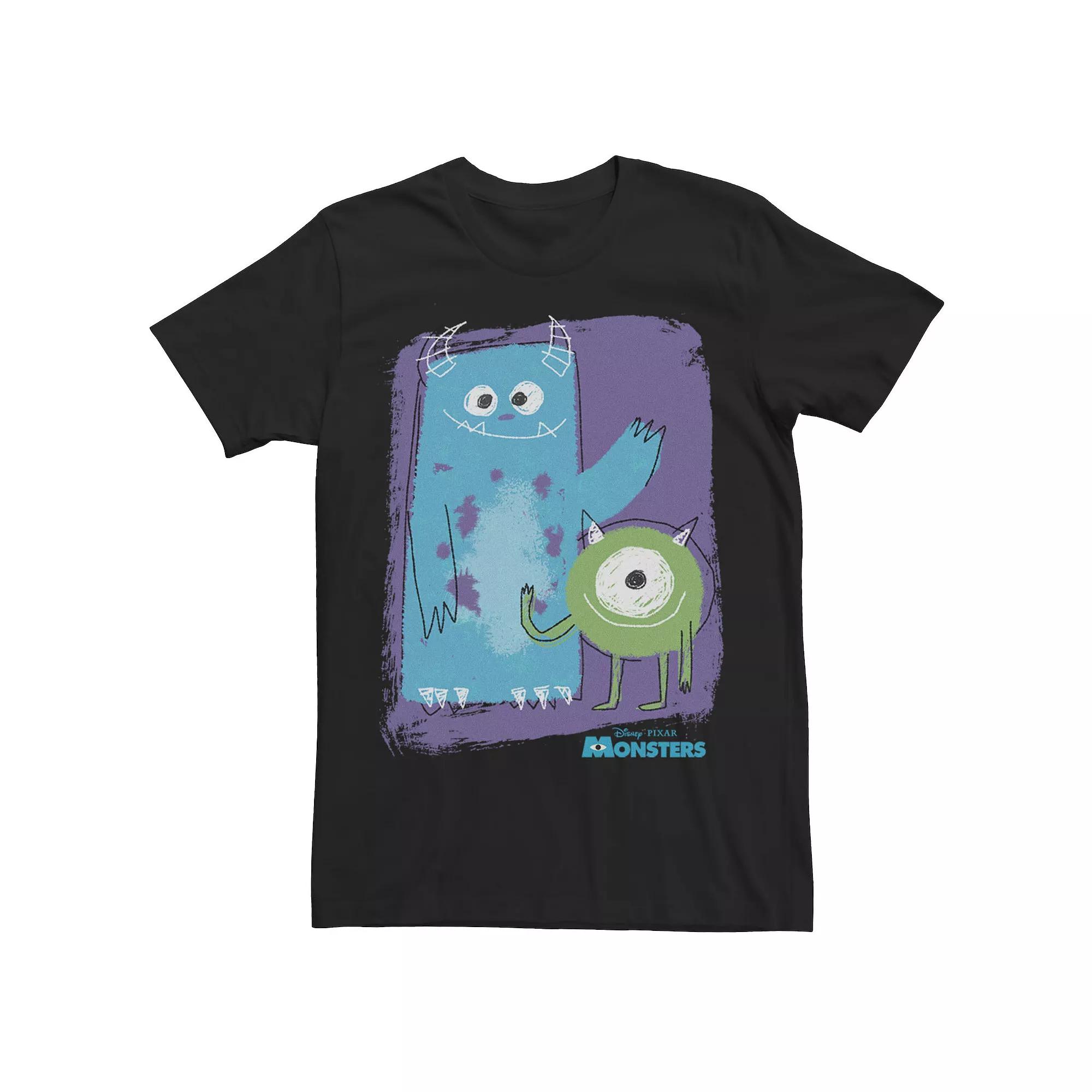 Disney / Pixar's Monsters, Inc. Mike & Sully Men's Painted Sketch Tee,  Product Image