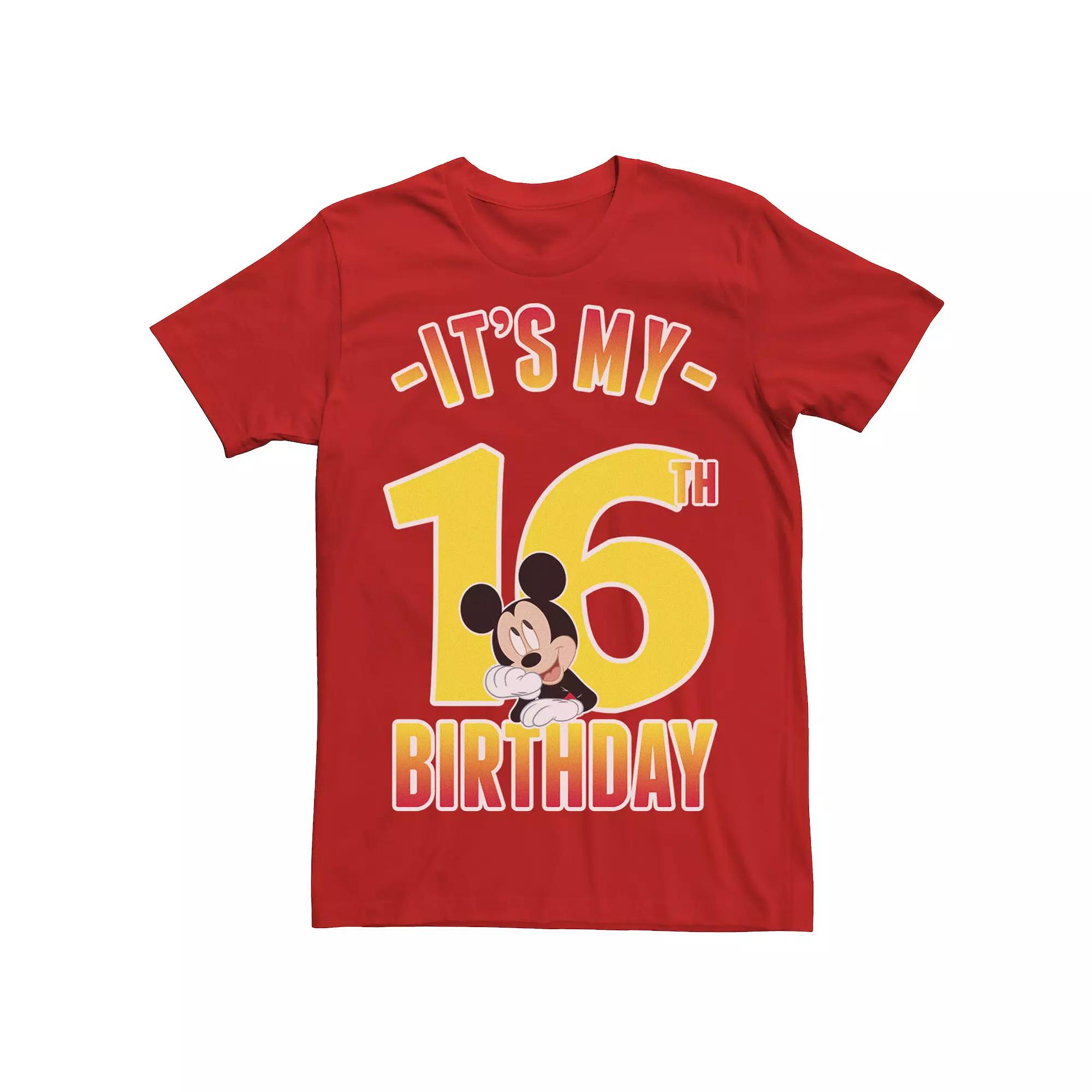 Disney's Mickey And Friends Mickey It's My 16th Birthday Men's Tee,  Product Image