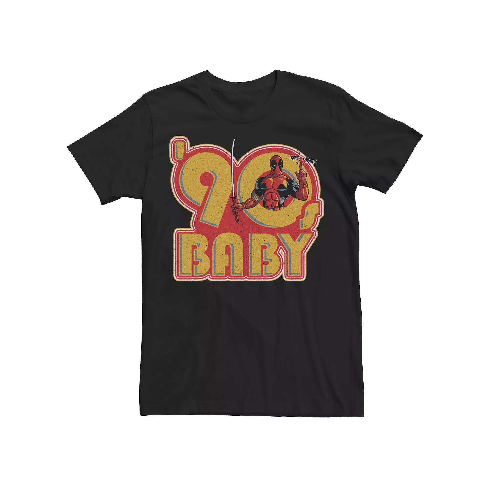 Men's Marvel Deadpool 30th '90s Baby Tee,  Product Image