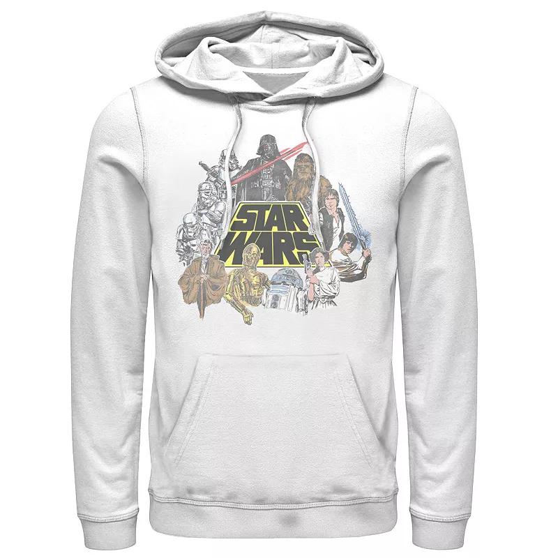 Men's Star Wars Classic Characters Cast Line Art Graphic Pullover Hoodie,  Product Image
