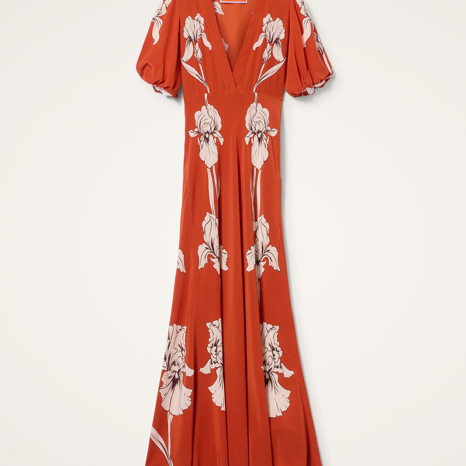 LA DOUBLEJ Marlene Floral-print Silk-crepe Maxi Dress In Iris Placée Product Image
