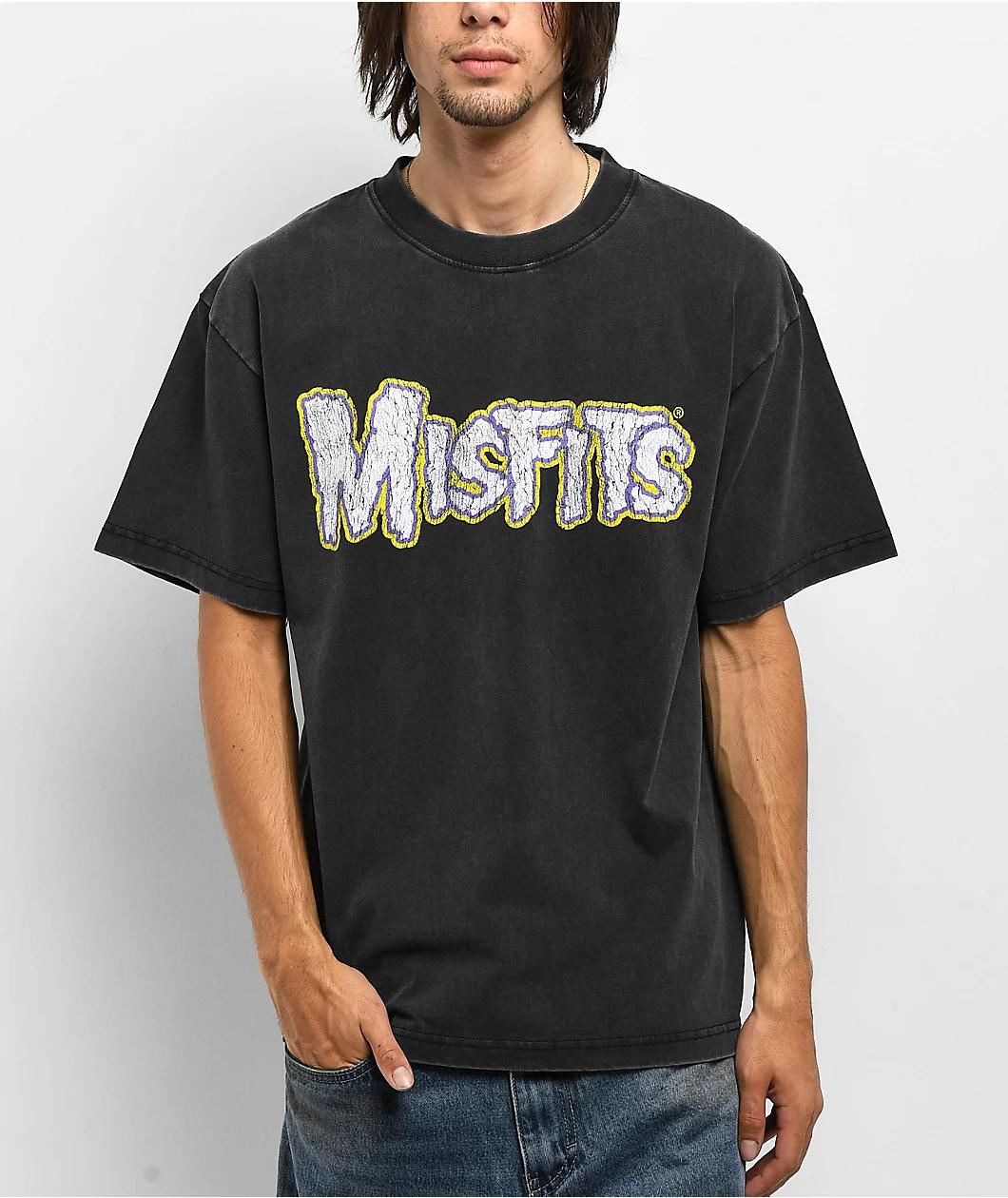 Misfits Skeleton Vintage Black T-Shirt Product Image