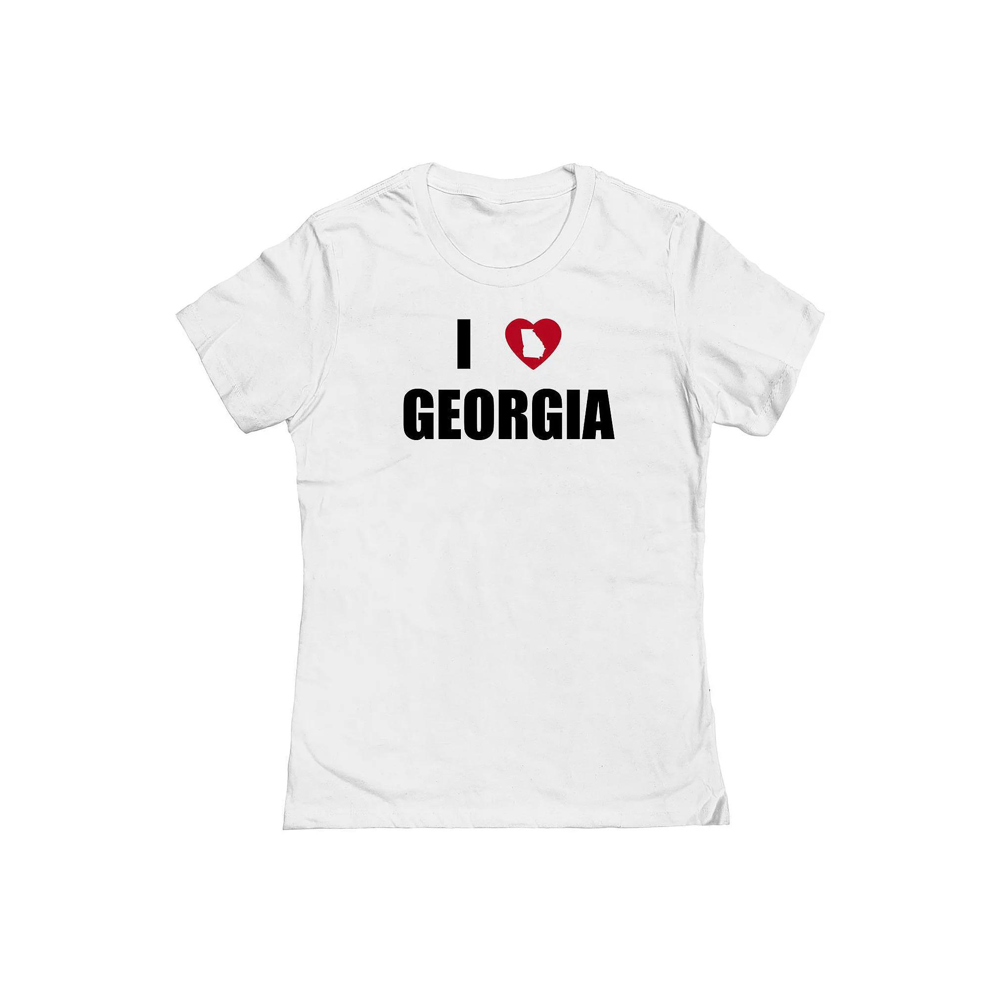 Junior's I Heart Georgia Graphic Tee, Women's,  Product Image
