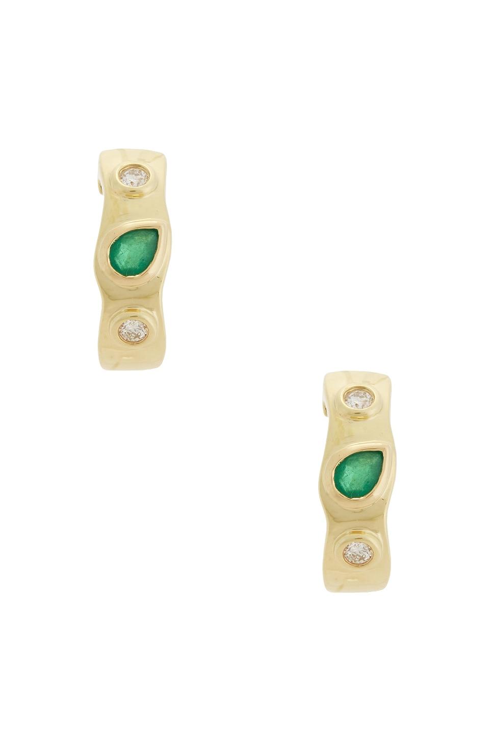 Luxe Diamond Huggie Earrings Product Image