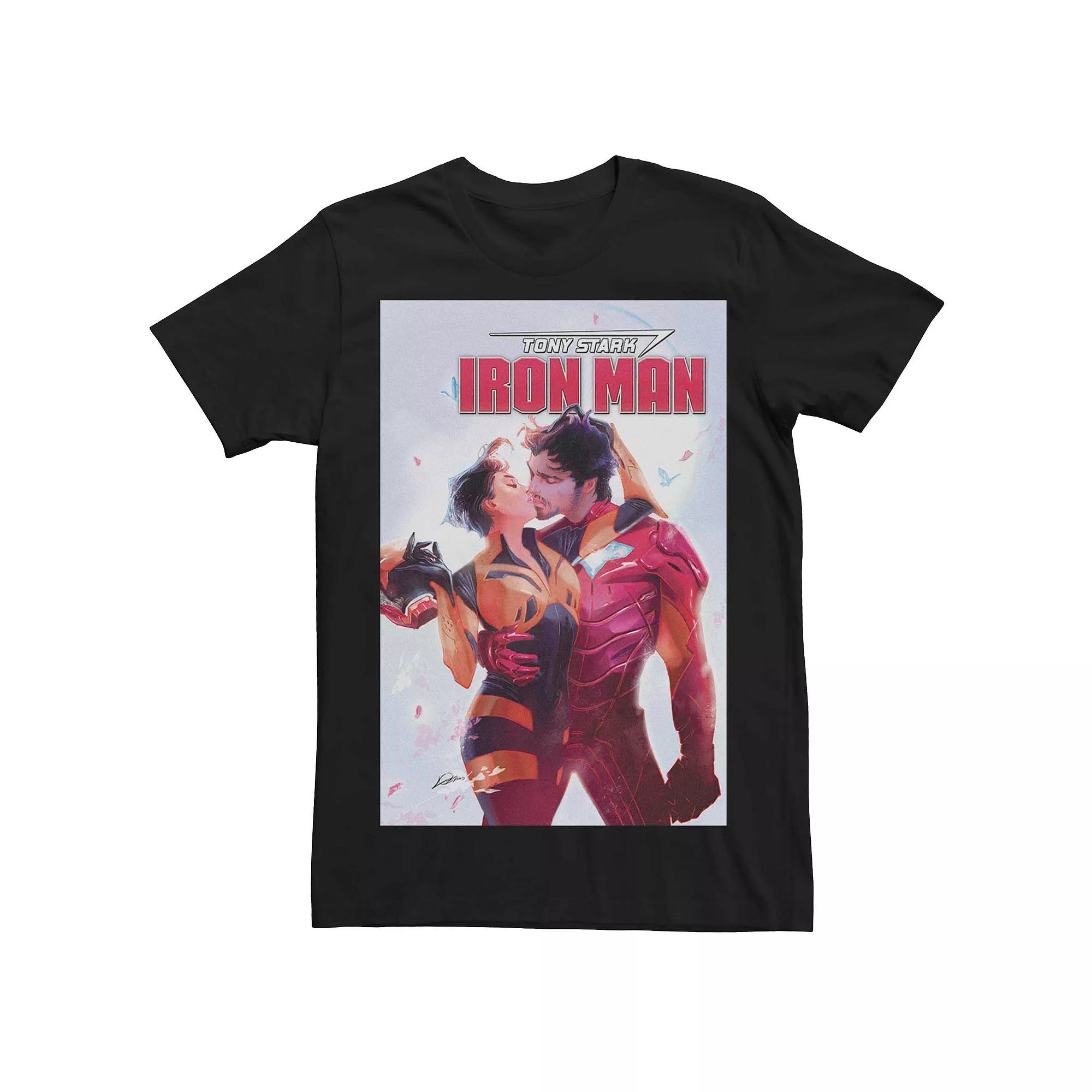 Men's Marvel's Tony Stark: Iron Man (2018) #4 Comic Cover Tee, Size: Large, Black Product Image
