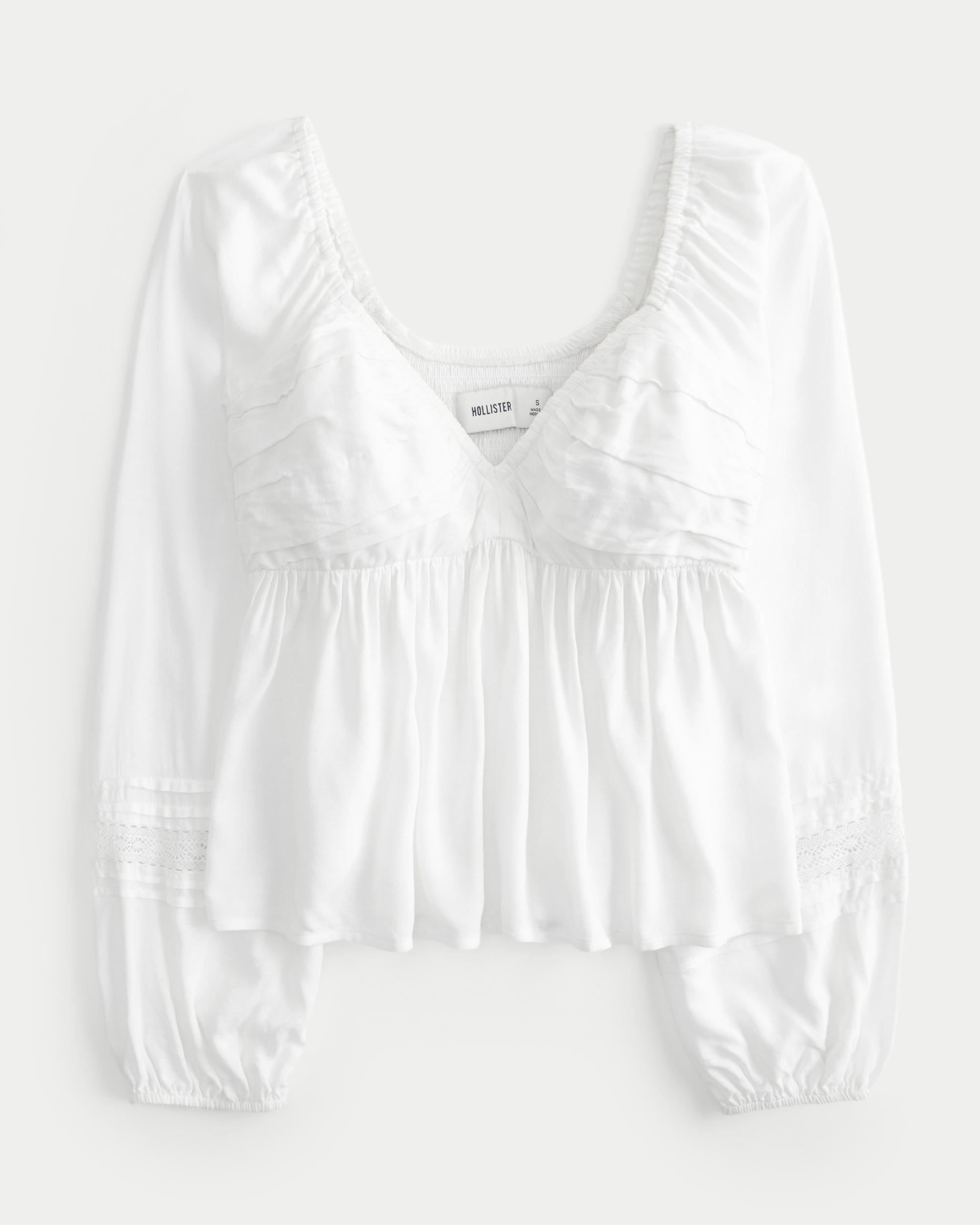 Easy Ruched Bust Babydoll Top Product Image