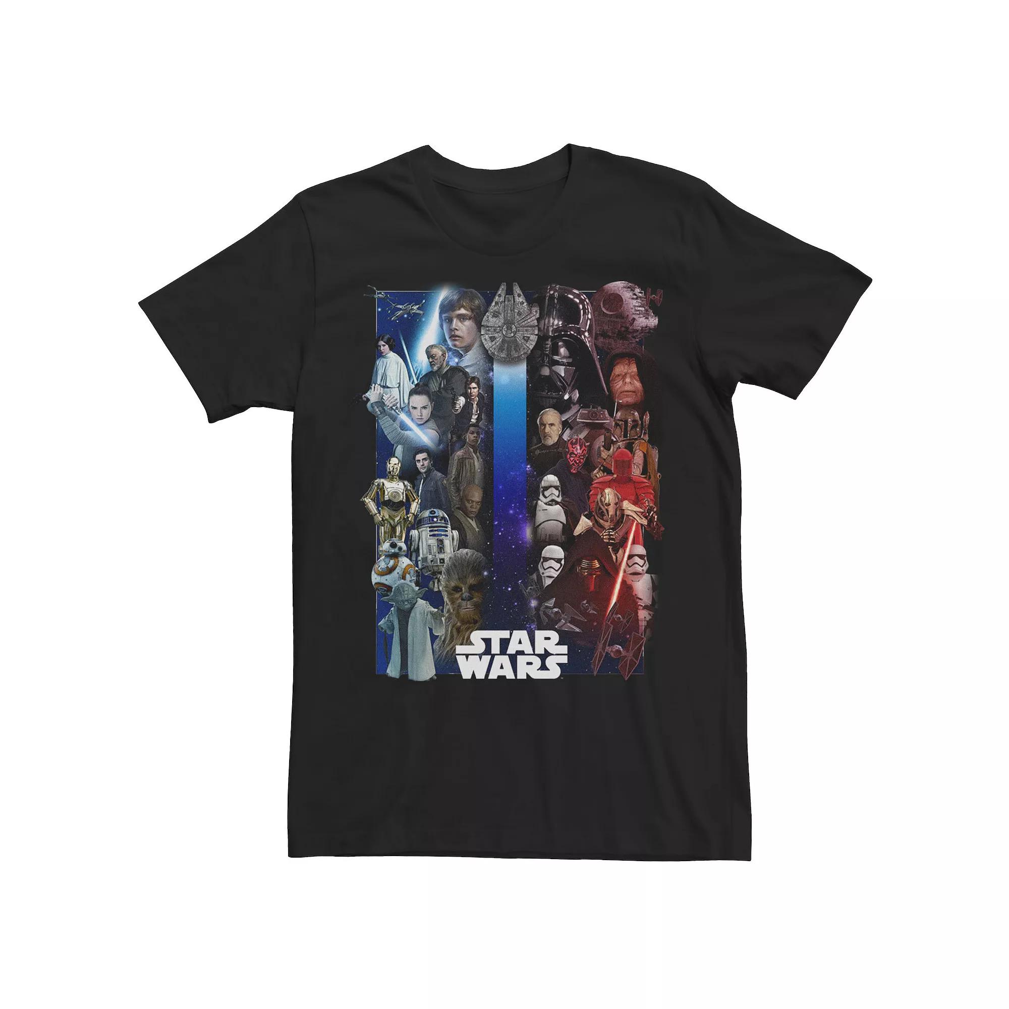 Big & Tall Star Wars Darth Vader #1 Dad Power Of Dark Side Tee, Men's,  Product Image