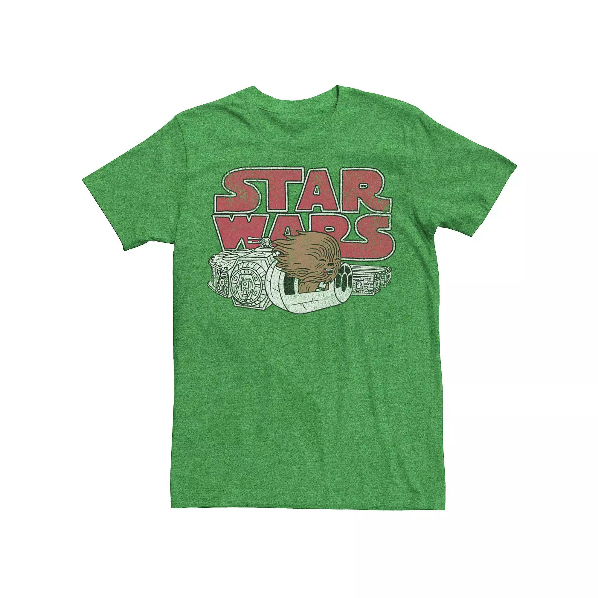 Men's Star Wars Chewbacca Falcon Cute Logo Tee,  Product Image