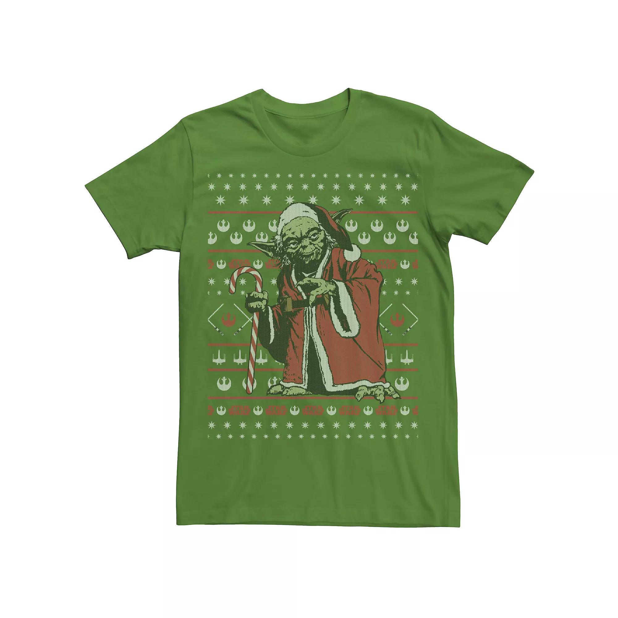 Men's Star Wars Santa Yoda Ugly Christmas Sweater Tee,  Product Image