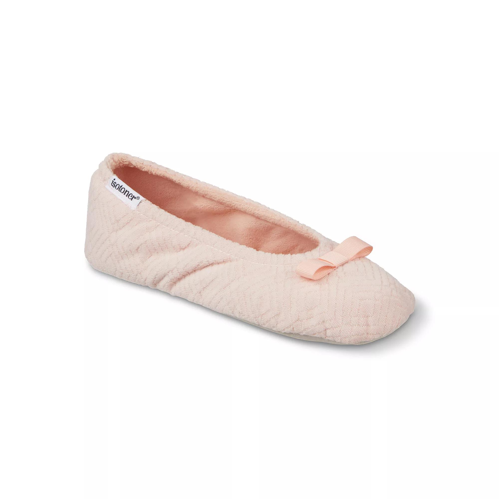 Women's isotoner Gemma Micro Terrycloth Ballerina Slippers,  Product Image