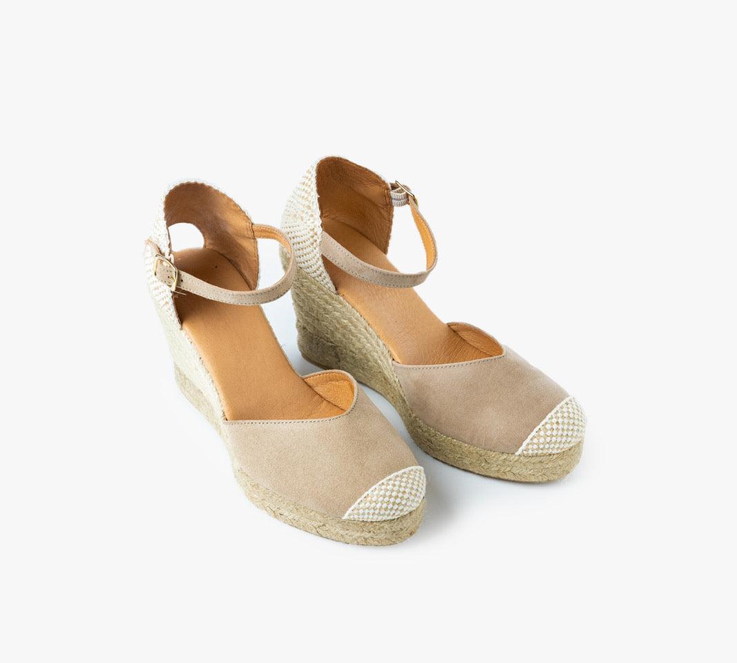 Jimena knitted Toe Taupe High Strap Product Image