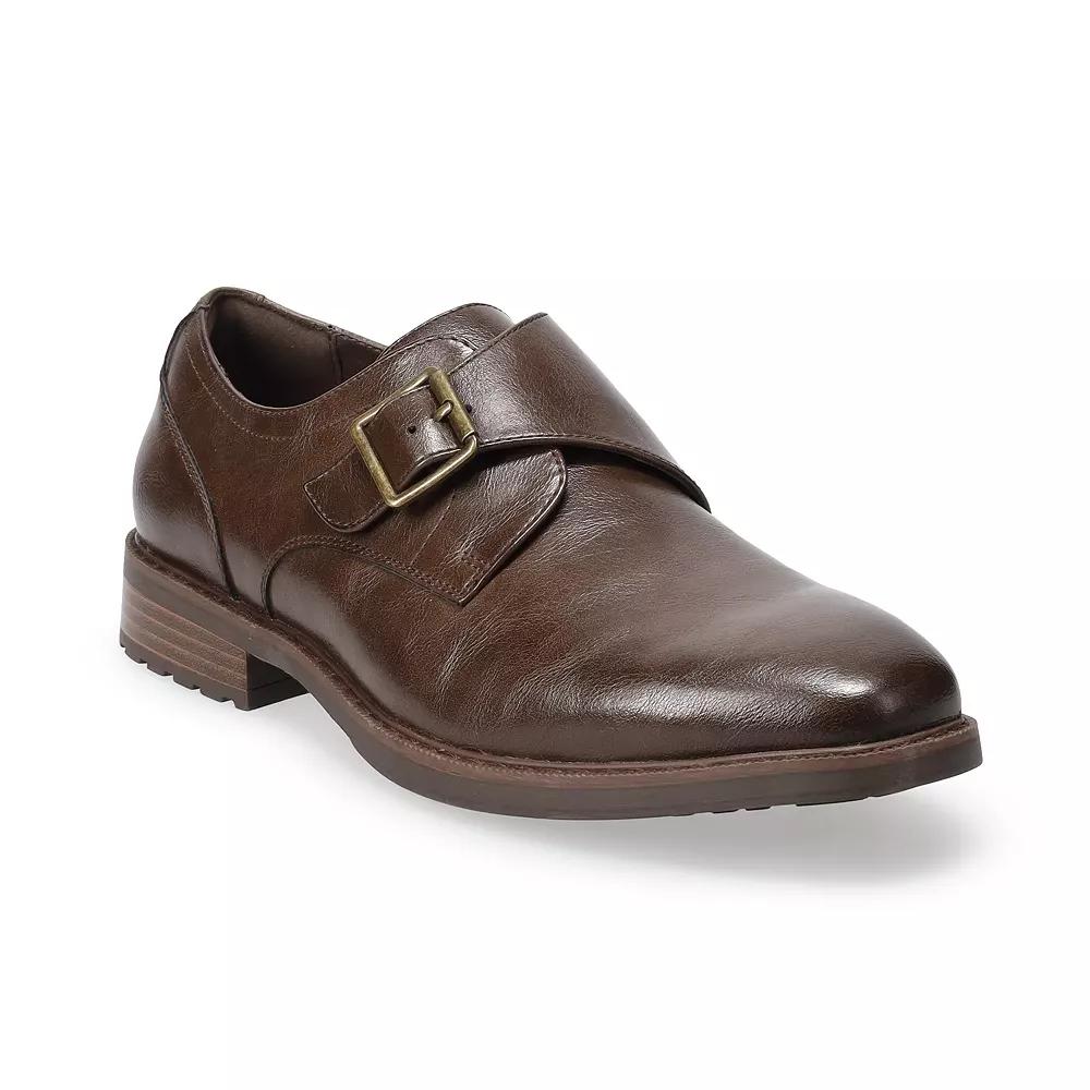 Apt. 9® Larenz Monk Single Strap Men's Dress Shoes, Size: 7.5, Brown Product Image
