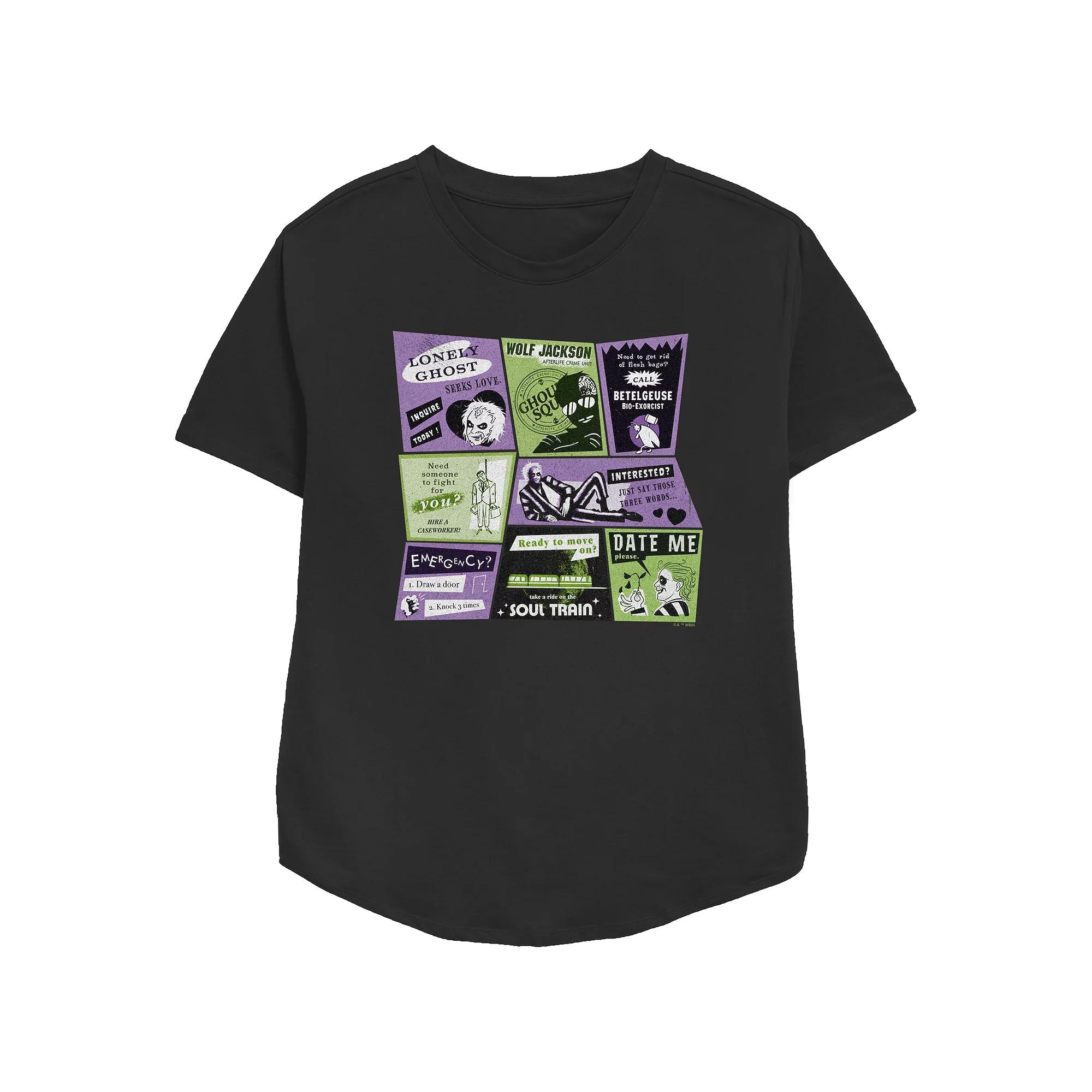 Women's Beetlejuice 2 Classified Ads Relaxed Fit Graphic Tee,  Product Image