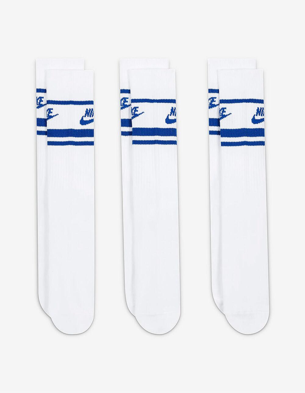 NIKE Sportswear Dri-FIT Everyday Essential 3 Pack Mens Crew Socks - WHT/RED Product Image