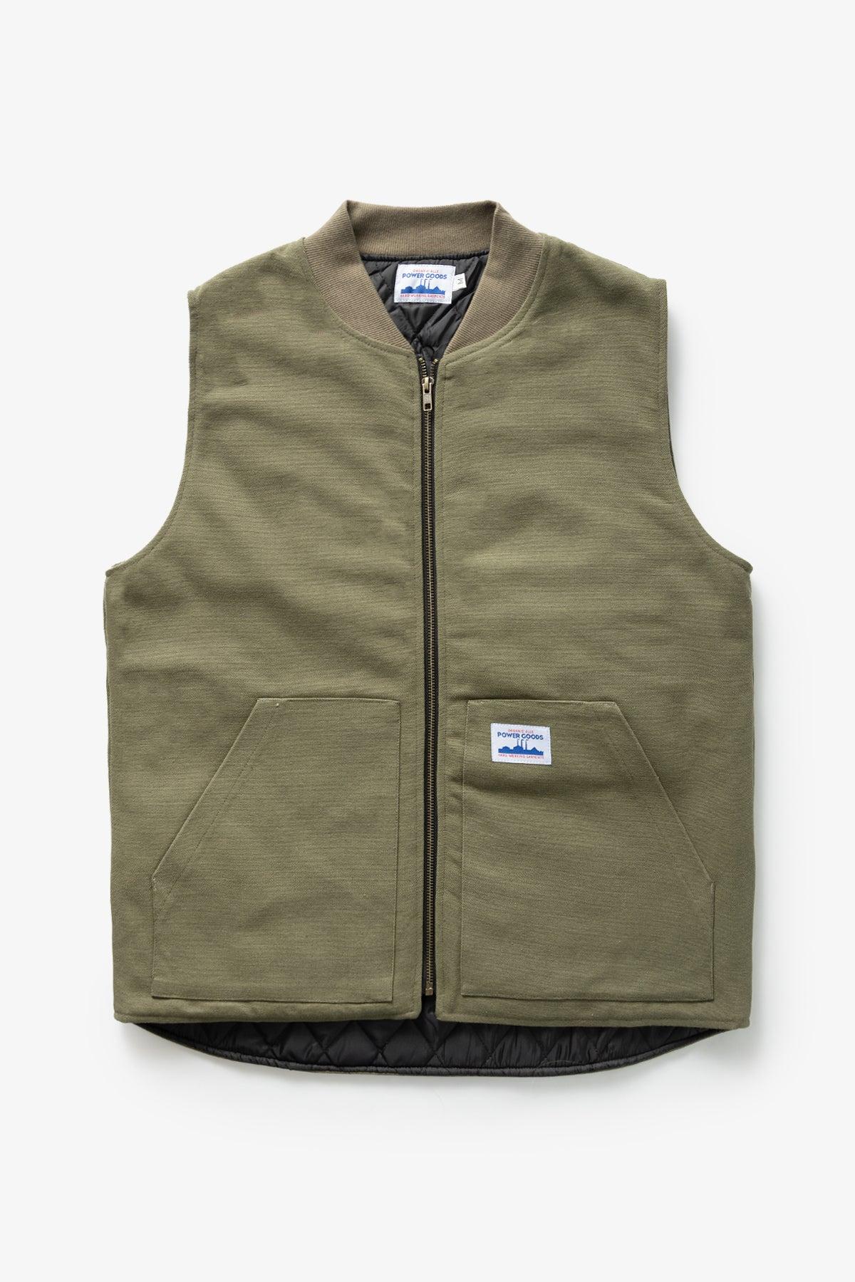 Power Goods - Canvas Work Vest - Olive Product Image
