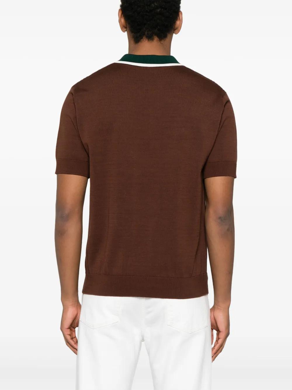 cable-knit polo shirt Product Image