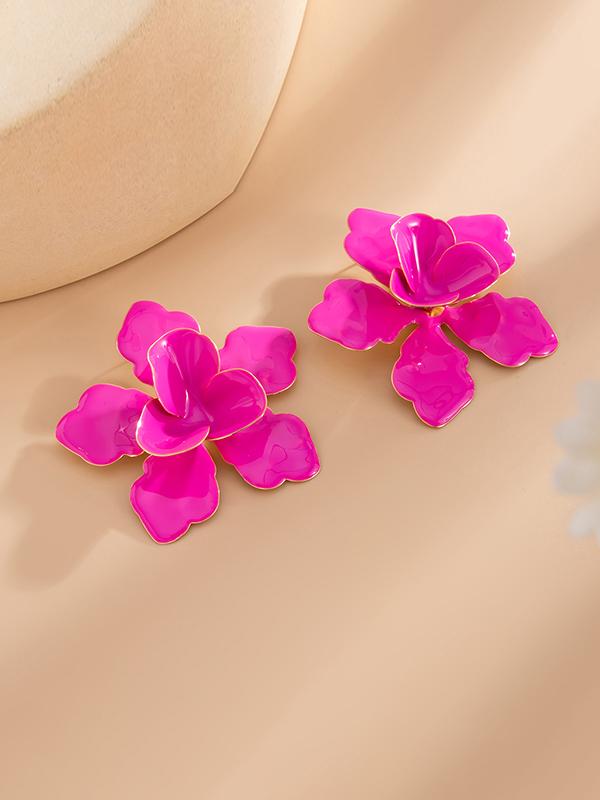 Flower Shape Drop Earrings Product Image