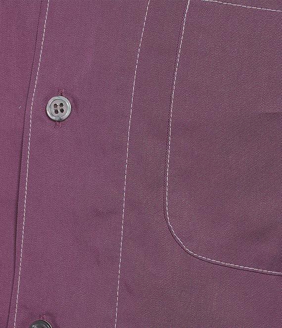 Murano Big & Tall Interdimensional Collection Slim Fit Contrast Stitch Short Sleeve Woven Shirt Product Image