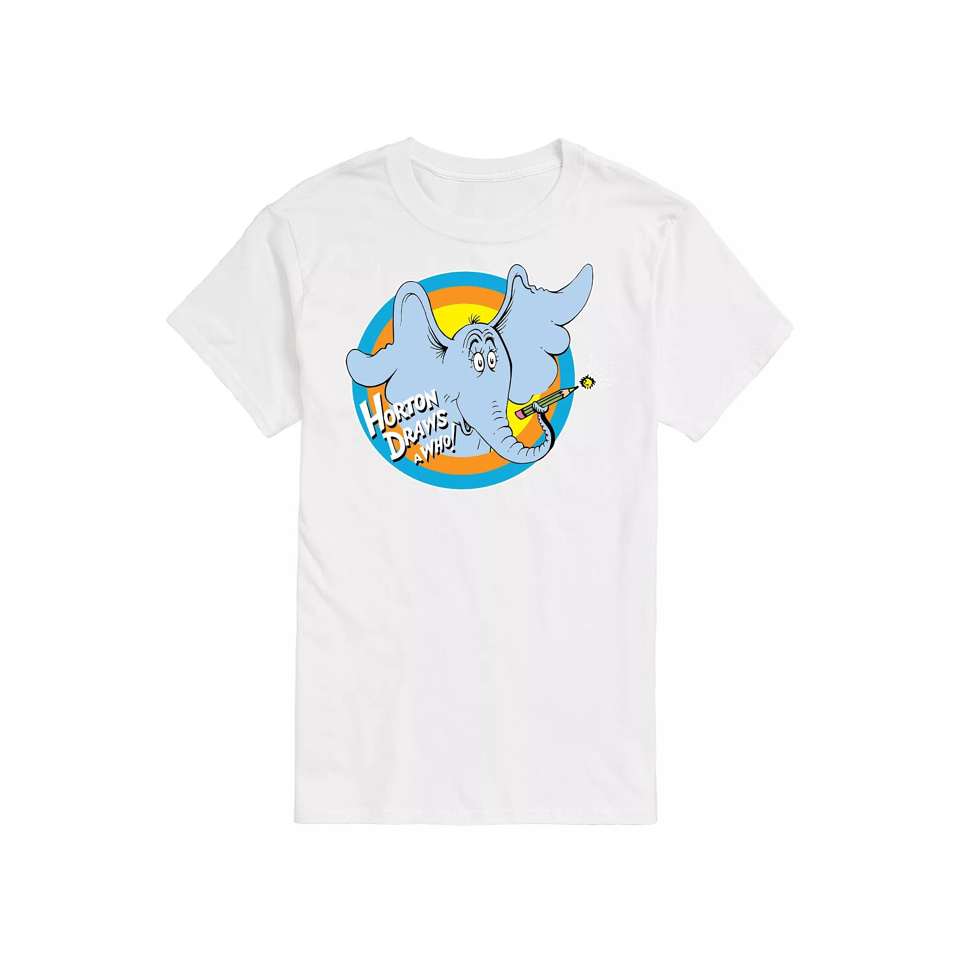Big & Tall Dr Suess Horton Draws A Who Tee, Men's,  Product Image