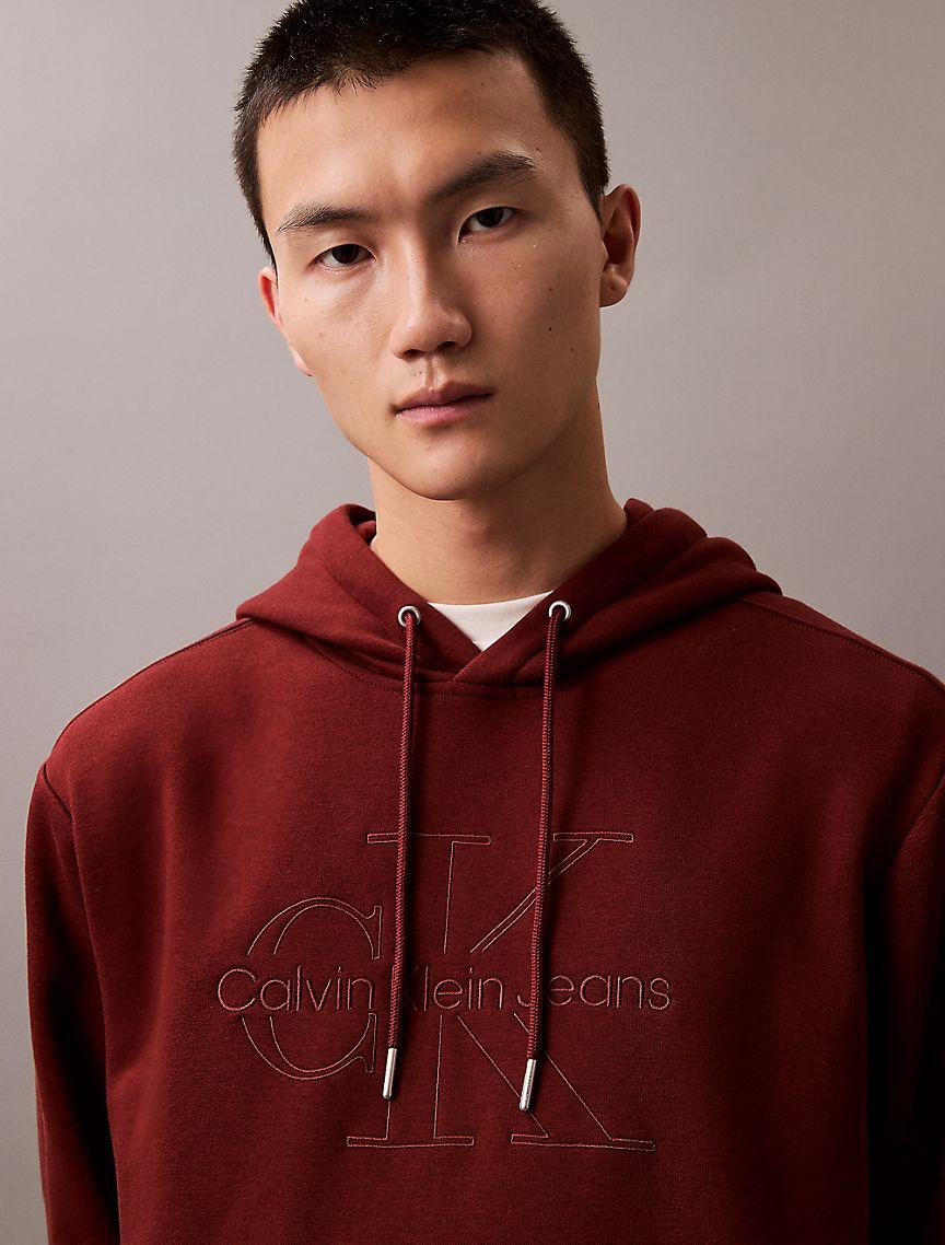 Embroidered Monogram Logo Fleece Classic Hoodie Product Image