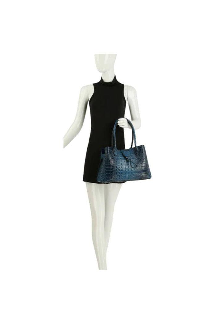 Satchel Purse Top Handle Croc Shoulder Bag Product Image
