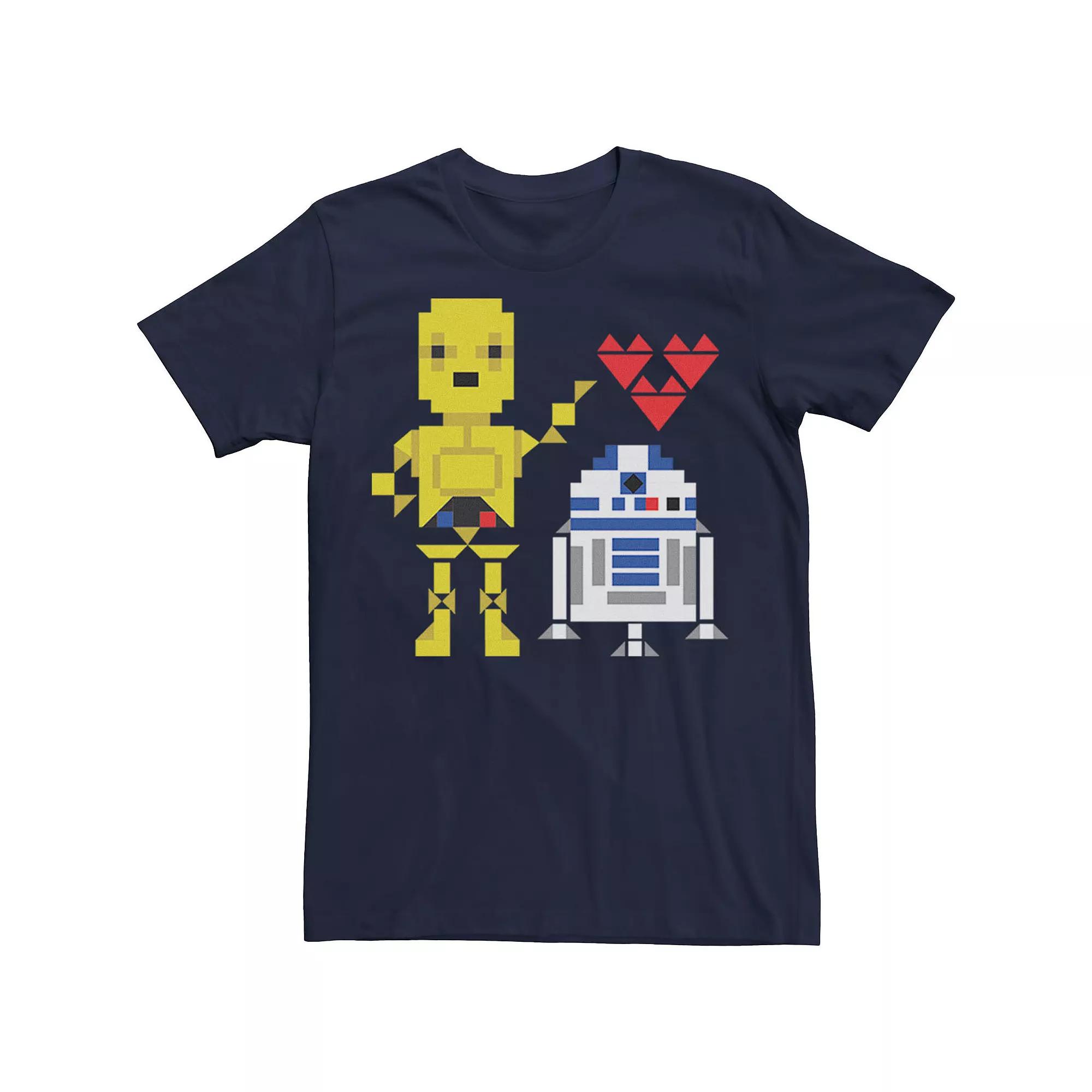 Men's Star Wars C-3PO R2-D2 Droid Love Valentine's Tee,  Product Image