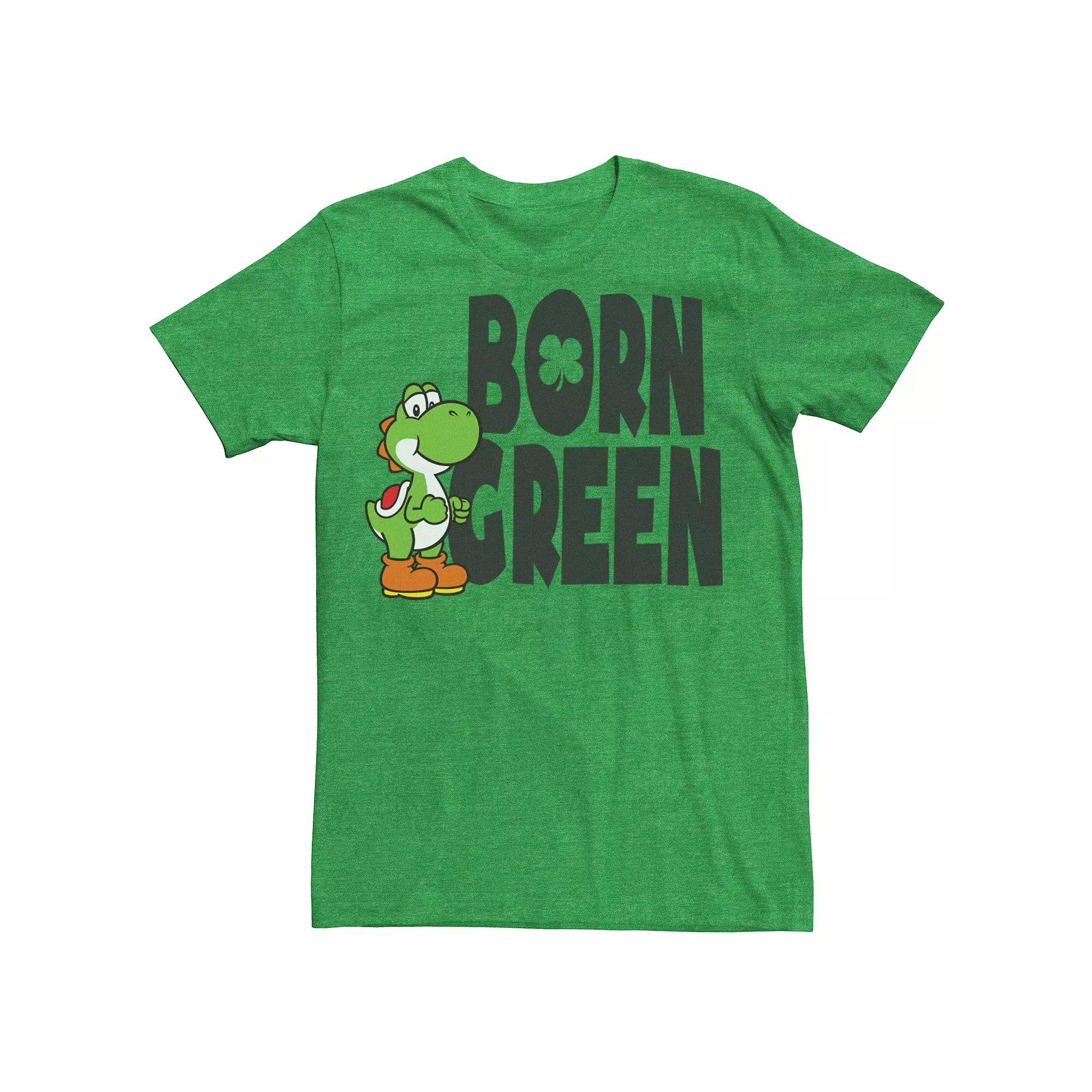 Men's Nintendo Super Mario Bros Born Green Tee,  Product Image