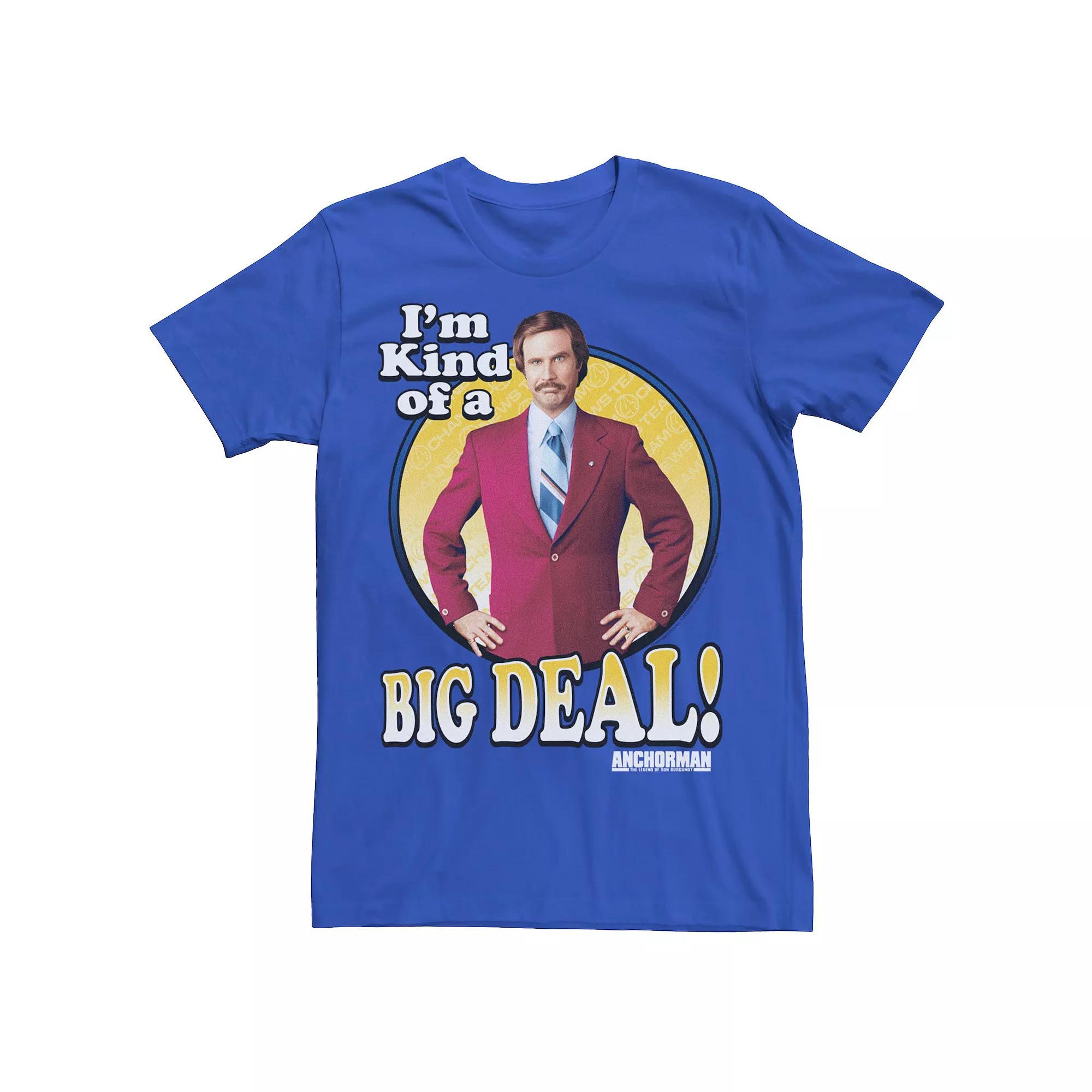 Men's Anchorman Ron Burgundy Kind Of A Big Deal Tee,  Product Image