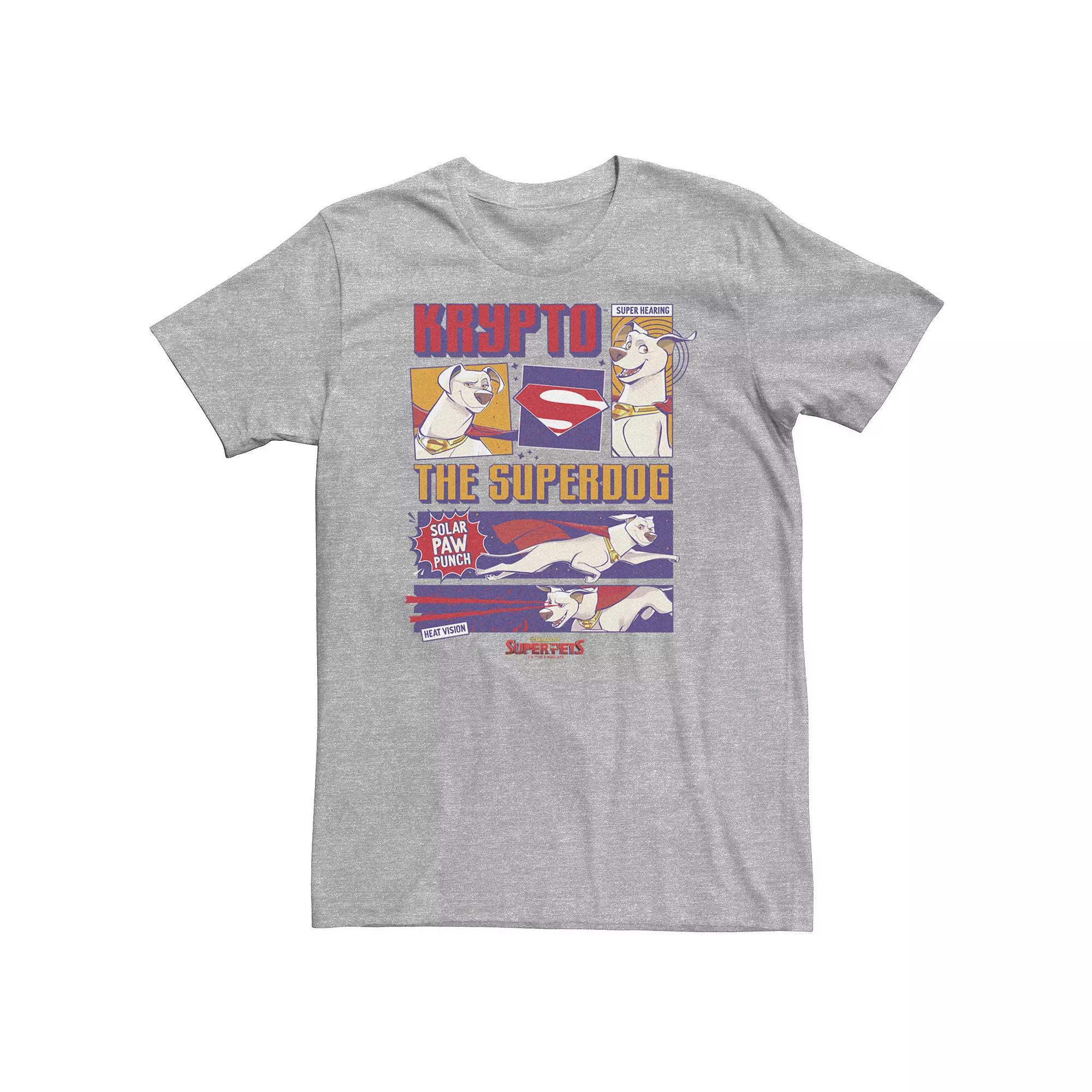 Big & Tall DC Comics Super Pets DC Comics League Of Super Pets Krypto Panels Tee, Men's,  Product Image