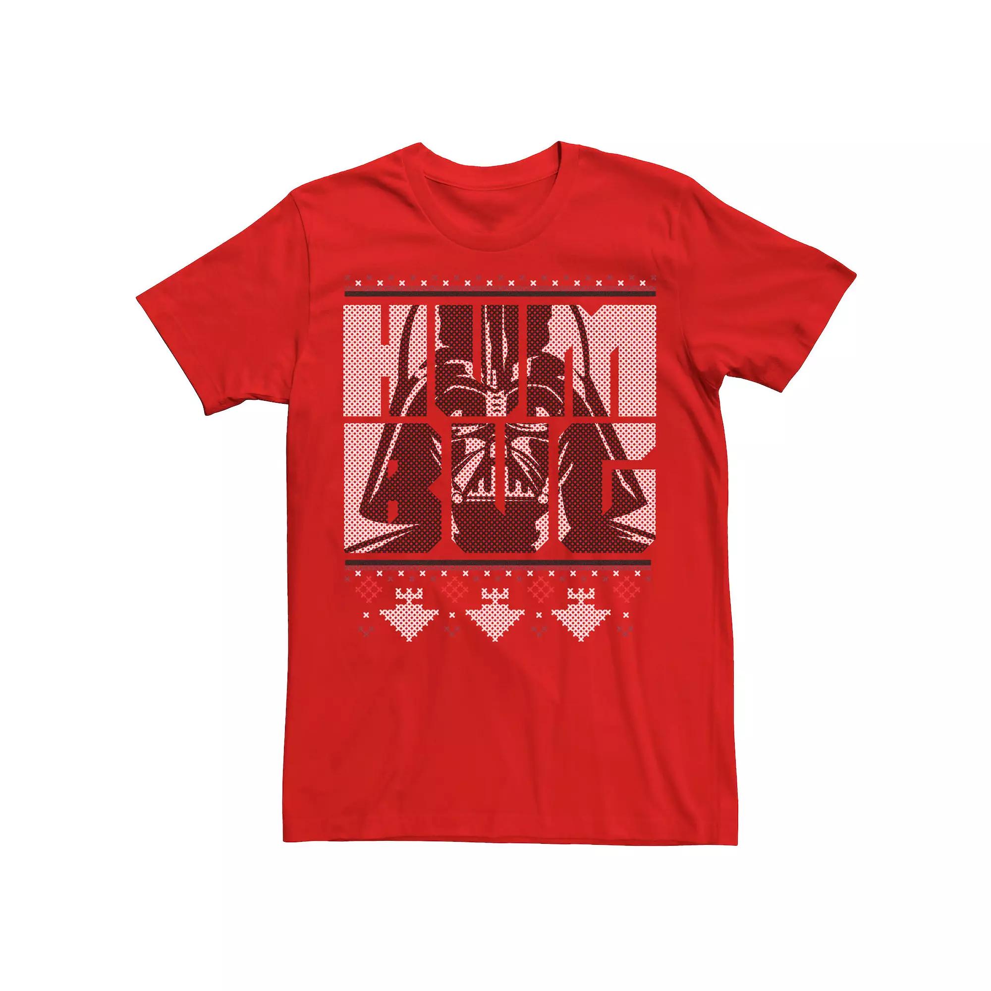 Men's Star Wars Darth Vader Humbug Christmas Ugly Sweater Tee,  Product Image