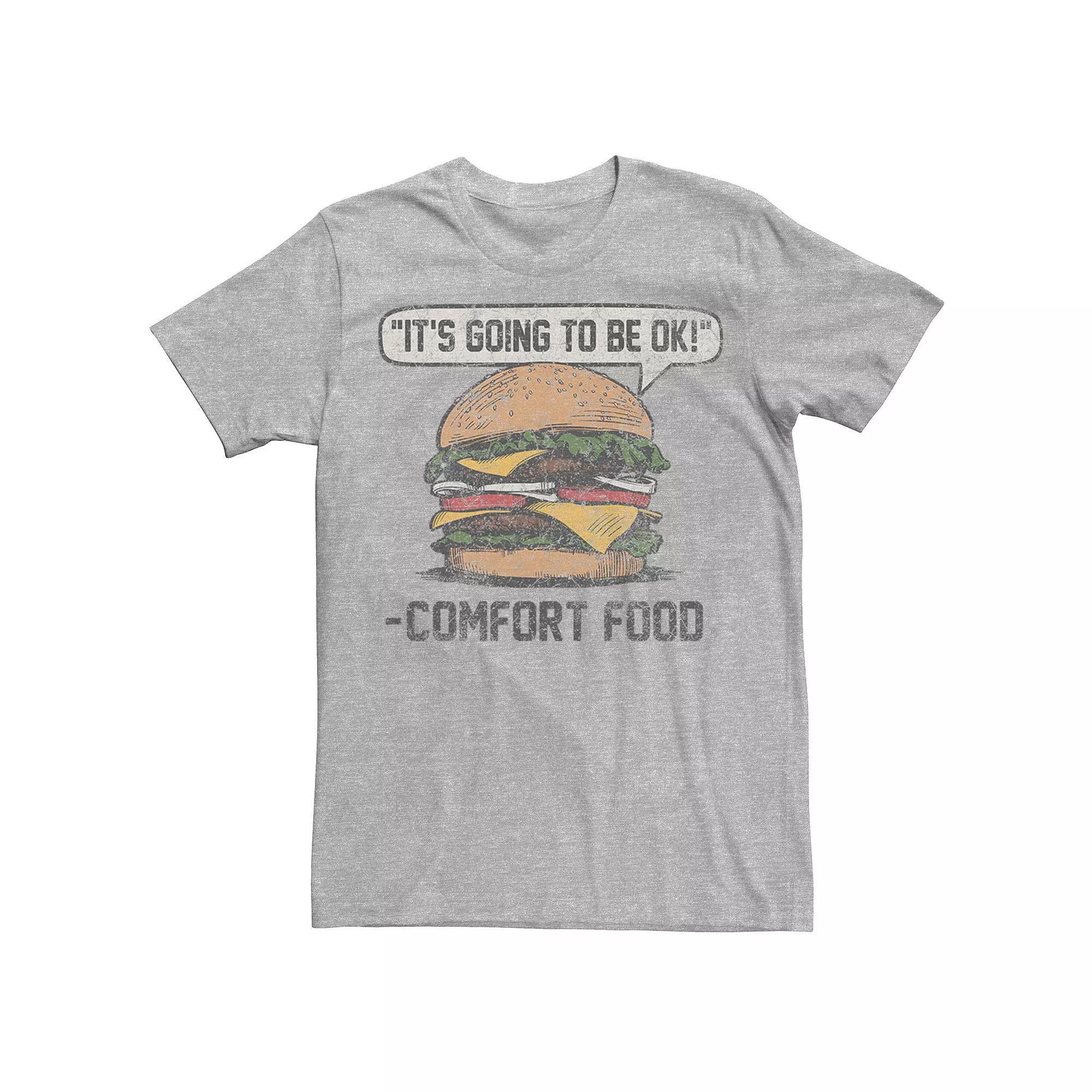 Men's Comfort Food Graphic Tee, Size: Large, Athletic Grey Product Image