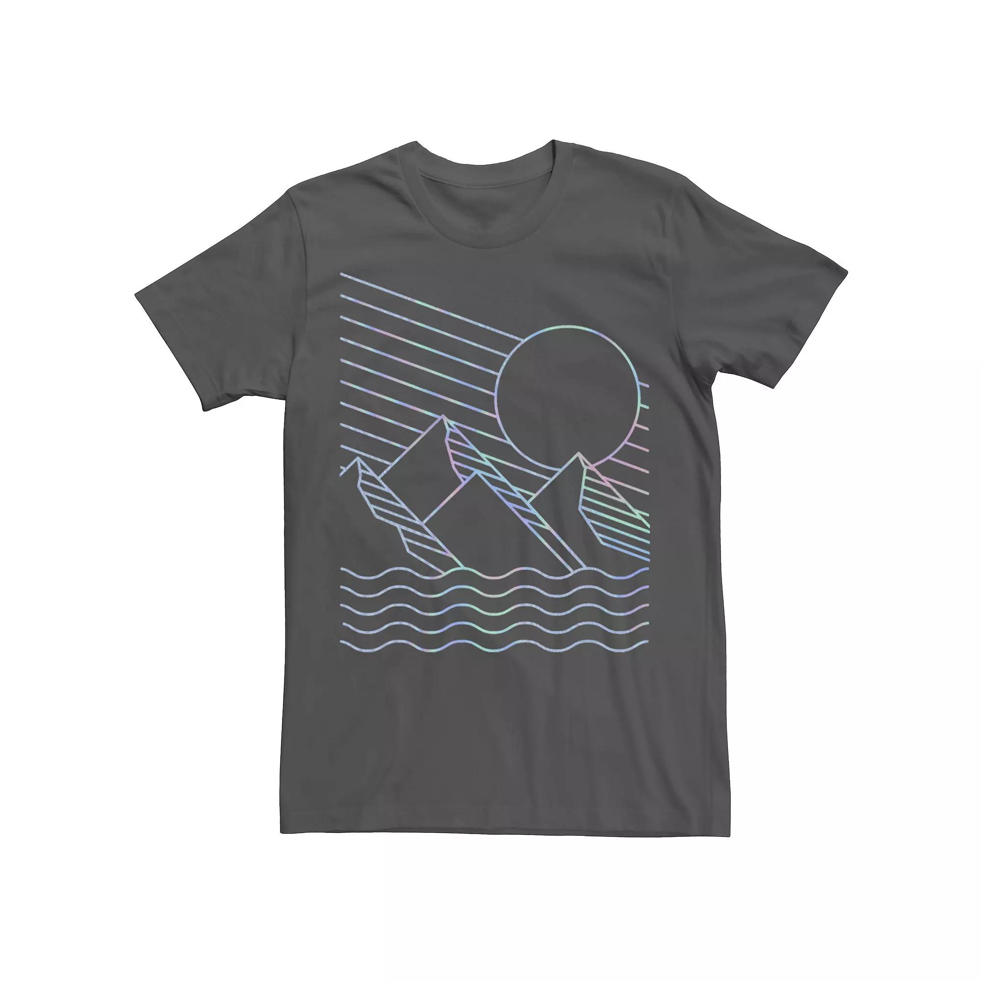 Men's Mountain Holo Rainbow Lines Tee,  Product Image