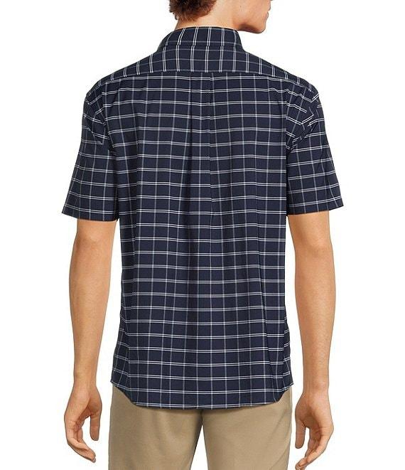 Roundtree & Yorke The Traveler Performance Short Sleeve Windowpane Sport Shirt Product Image