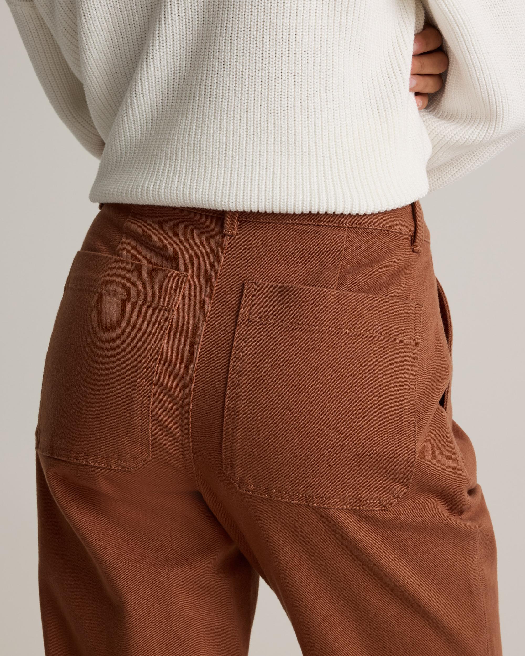Quince | Women's Organic Stretch Cotton Twill Straight Leg Cropped Pants Organic Cotton Product Image