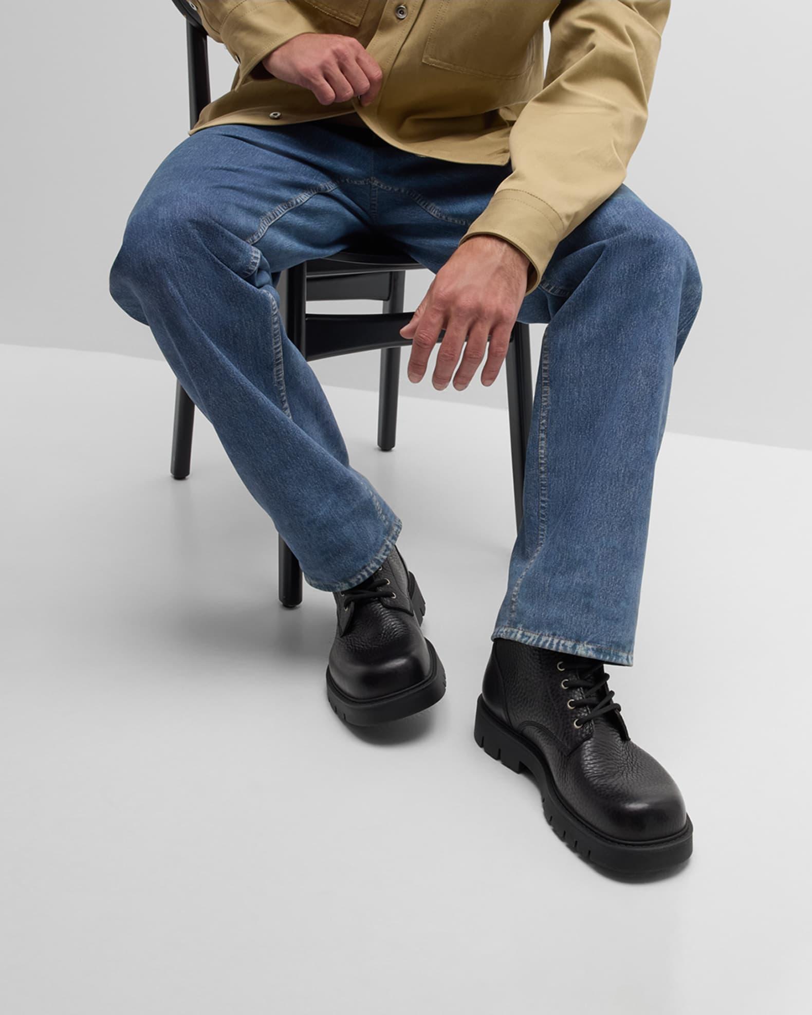 Men's Haddock Leather Lace-Up Ankle Boots Product Image